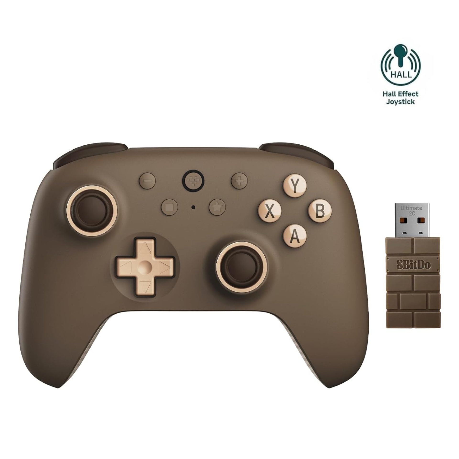 AKNES 8BitDo Ultimate 2C Controller, Wireless 2.4G Gaming Controller for Windows PC and Android, with Hall Effect Joysticks and Triggers, 1000Hz Polling Rate, Remappable L4/R4 Buttons – Brownie AKNES 8BitDo Ultimate 2C Controller, Wireless 2.4G Gaming Controller for Windows PC and Android, with Hall Effect Joysticks and Triggers, 1000Hz Polling Rate, Remappable L4/R4 Buttons – Brownie