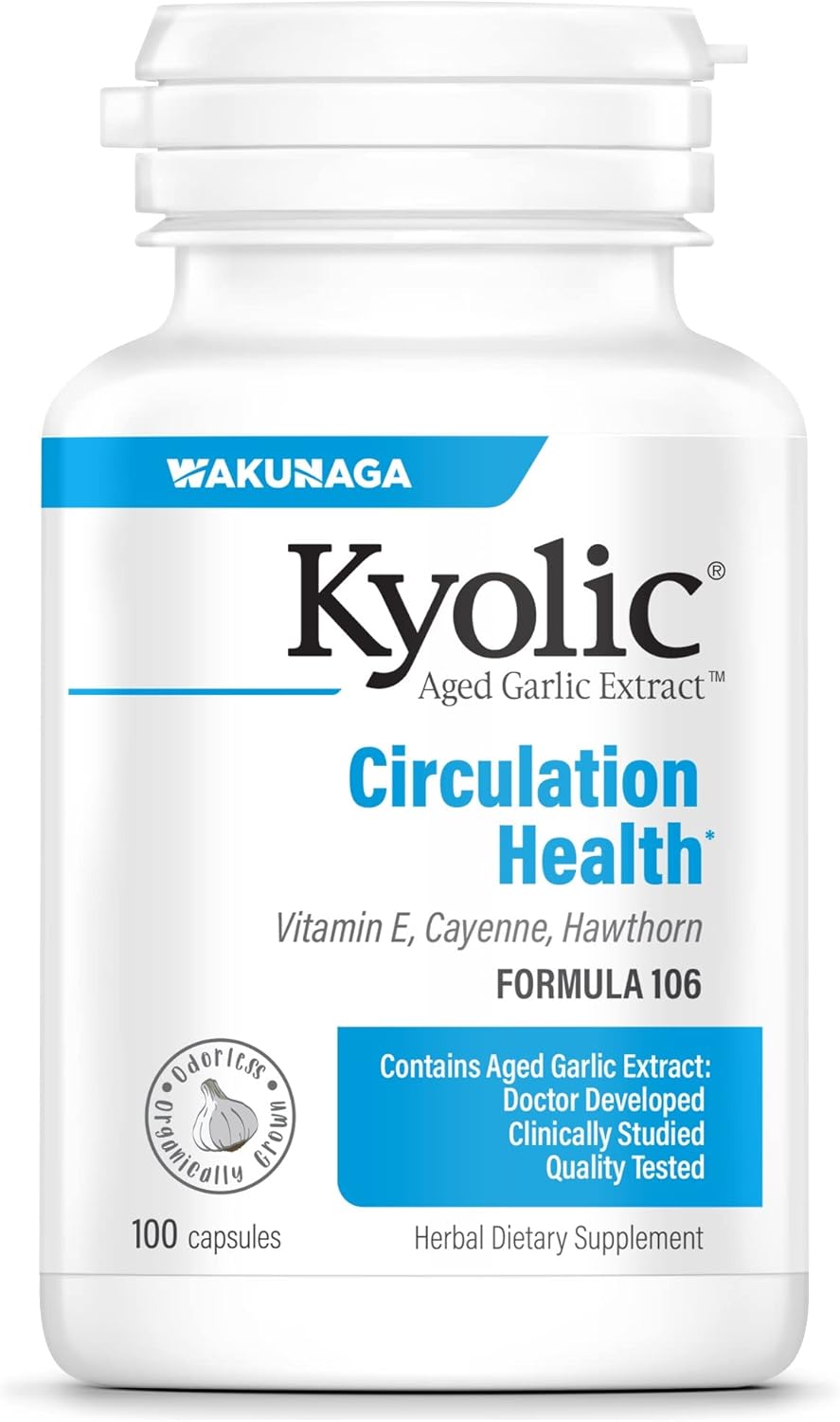 Kyolic Aged Garlic Extract Formula 106, Circulation Health, 100 Capsules (Packaging May Vary) Kyolic Aged Garlic Extract Formula 106, Circulation Health, 100 Capsules (Packaging May Vary)