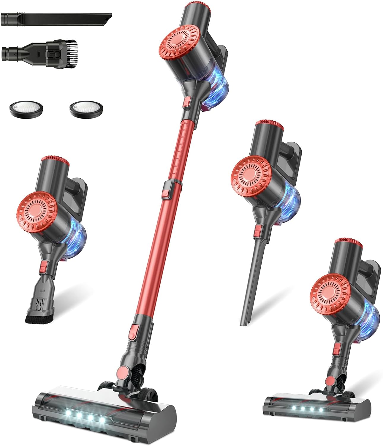 Cordless Vacuum Cleaner with Self-Standing, Powerful Stick Vacuum Cleaners for Home, 8-in-1 Lightweight Rechargeable Vacuum, 7-Layer Filtration,Ideal for Carpet, Pet Hair, Hardwood Floors Cordless Vacuum Cleaner with Self-Standing, Powerful Stick Vacuum Cleaners for Home, 8-in-1 Lightweight Rechargeable Vacuum, 7-Layer Filtration,Ideal for Carpet, Pet Hair, Hardwood Floors