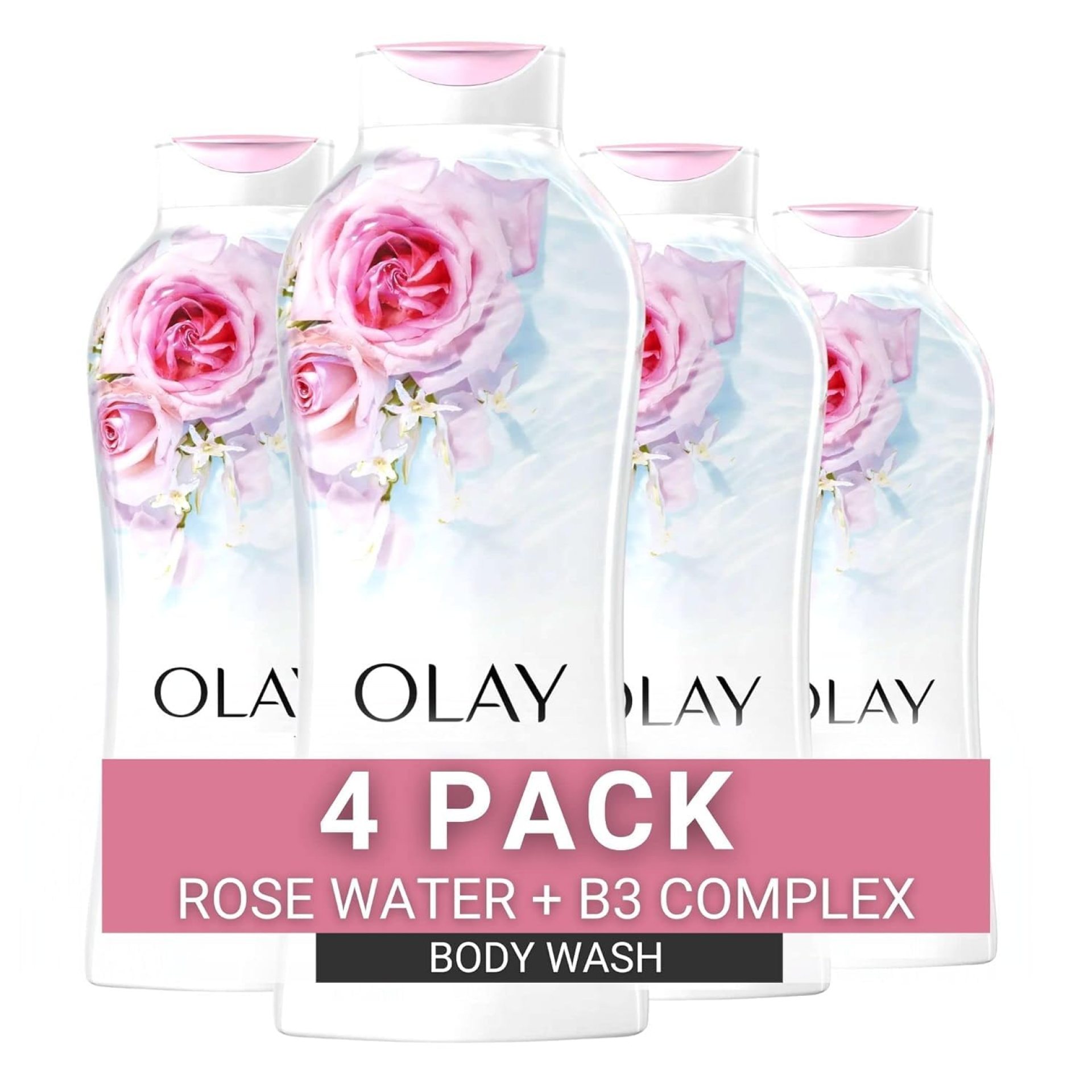 Olay Body Wash for Women, Fresh Radiance, Refreshing & Renewing, Made with Plant Based Cleansers, B3 Botanical Complex, For All Skin Types, Rose Water & Sweet Nectar Scent, 22 fl oz (Pack of 4) Olay Body Wash for Women, Fresh Radiance, Refreshing & Renewing, Made with Plant Based Cleansers, B3 Botanical Complex, For All Skin Types, Rose Water & Sweet Nectar Scent, 22 fl oz (Pack of 4)