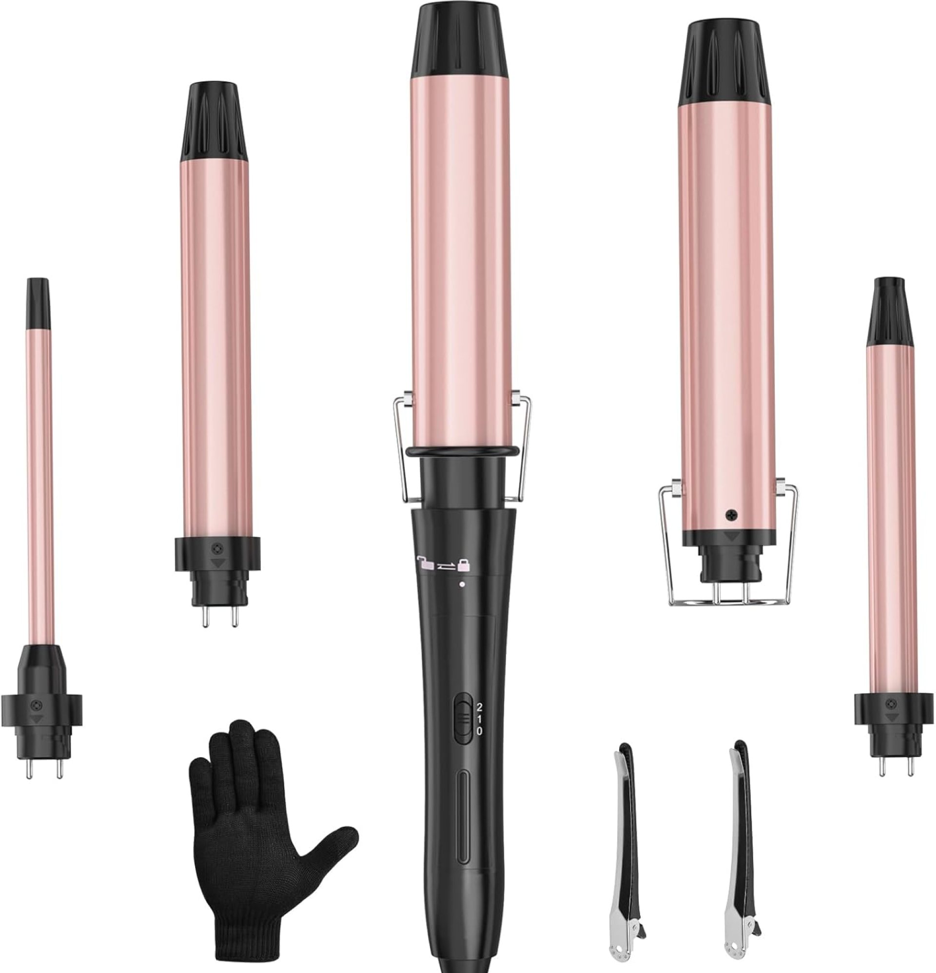 Curling Iron Set,Hair Curler Wand and Waver 0.35 inch to 1.5 inch Hair Crimper Hair Styler Tool for Hair Tool Wand Curler (Pink) Curling Iron Set,Hair Curler Wand and Waver 0.35 inch to 1.5 inch Hair Crimper Hair Styler Tool for Hair Tool Wand Curler (Pink)