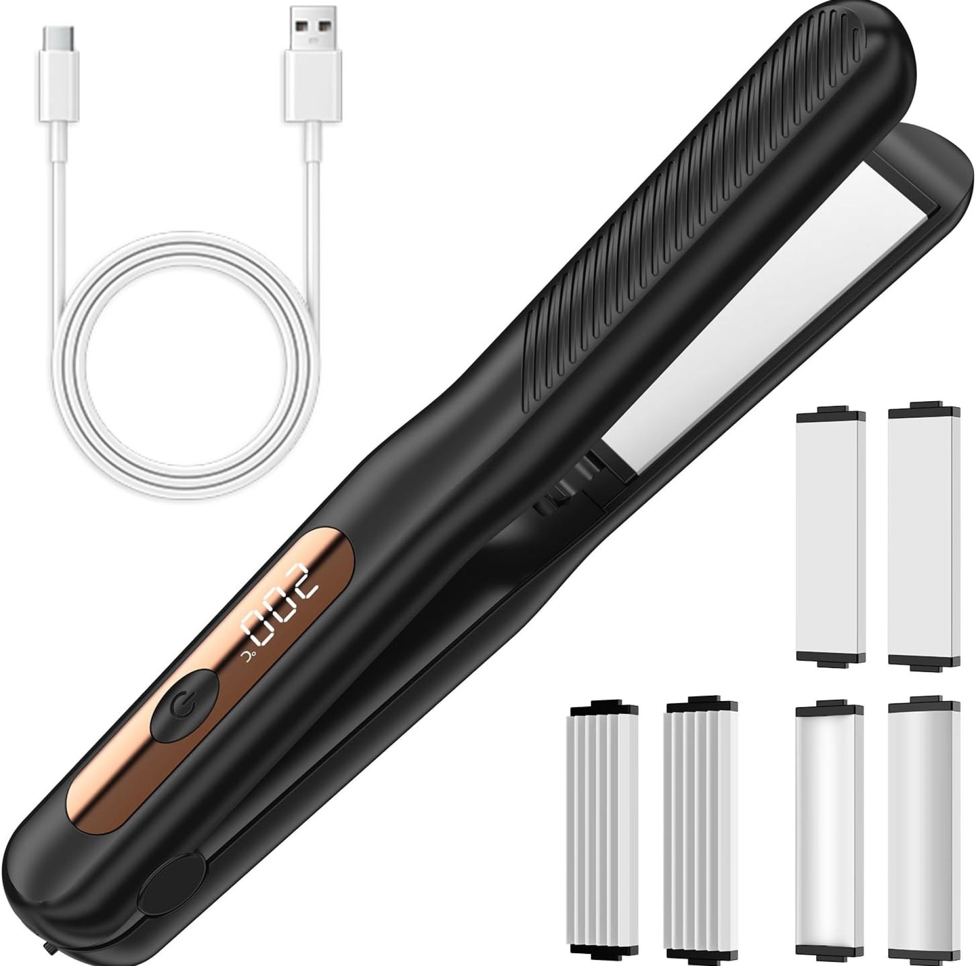 Hair Straightener 3 in 1,Cordless Rechargeable Flat Iron Detachable(with 3 Plates),Multi-Function Mini Hair Straightener Replaceable,5000mAh Travel Curling Iron,USB Rechargeable Hairdressing Tools Hair Straightener 3 in 1,Cordless Rechargeable Flat Iron Detachable(with 3 Plates),Multi-Function Mini Hair Straightener Replaceable,5000mAh Travel Curling Iron,USB Rechargeable Hairdressing Tools