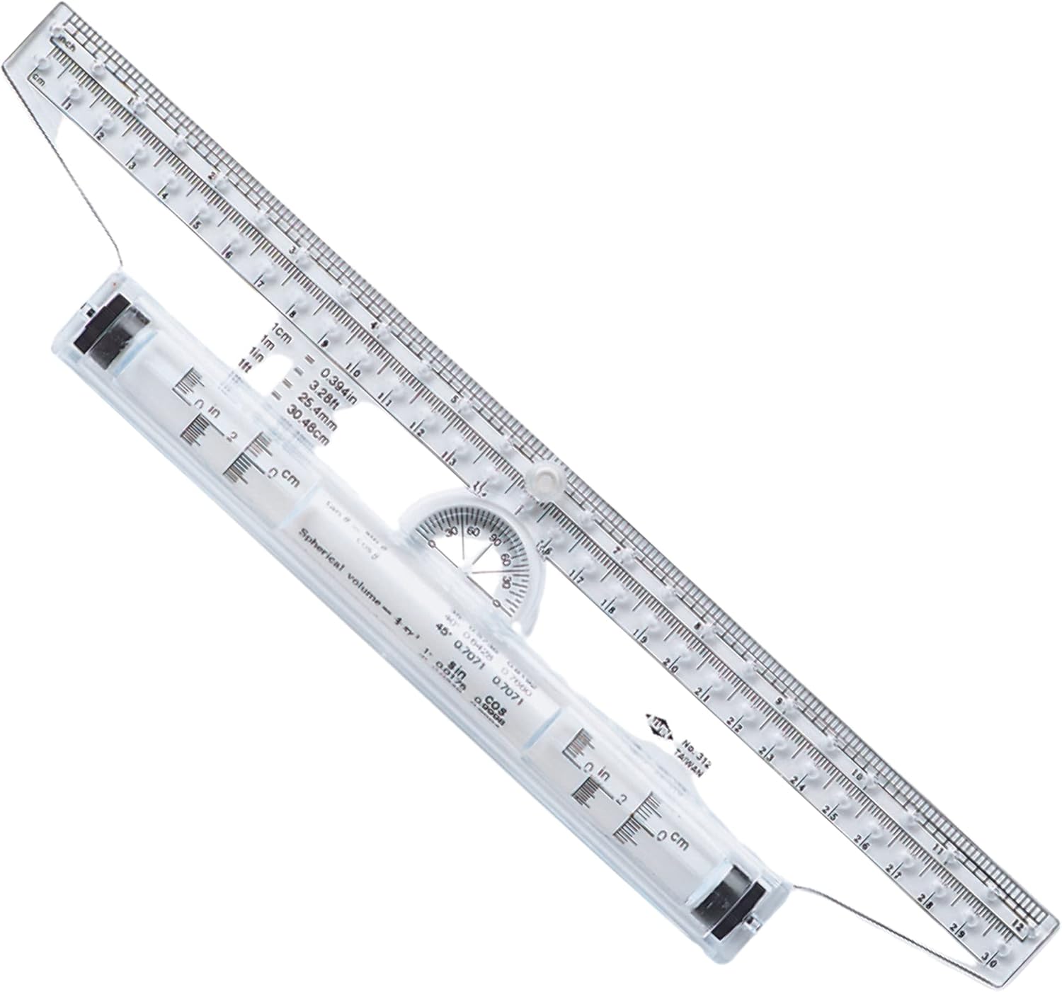 ALVIN Rolling Parallel Ruler, 12 Inch, Model 312, Multipurpose Imperial and Metric Rolling Ruler for Students, Artists, and Designers, Ideal for Drawing Parallel Lines, Curves and Arcs – 12 inches ALVIN Rolling Parallel Ruler, 12 Inch, Model 312, Multipurpose Imperial and Metric Rolling Ruler for Students, Artists, and Designers, Ideal for Drawing Parallel Lines, Curves and Arcs – 12 inches