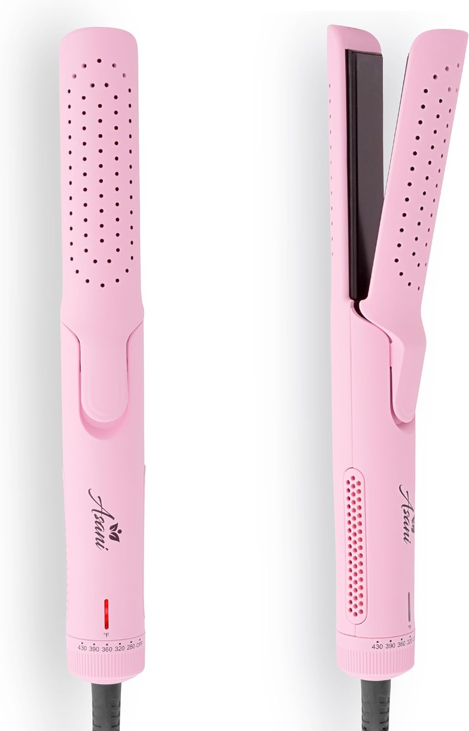 Asani 360° Airflow Styler – 2-in-1 Professional Curling Wand & Hair Straightener – Flat Iron Curler with Cooling Fan, Air Vents – Crimper Styling Tool for Volume & All-Day Curls – for All Hair (Pink) Asani 360° Airflow Styler – 2-in-1 Professional Curling Wand & Hair Straightener – Flat Iron Curler with Cooling Fan, Air Vents – Crimper Styling Tool for Volume & All-Day Curls – for All Hair (Pink)