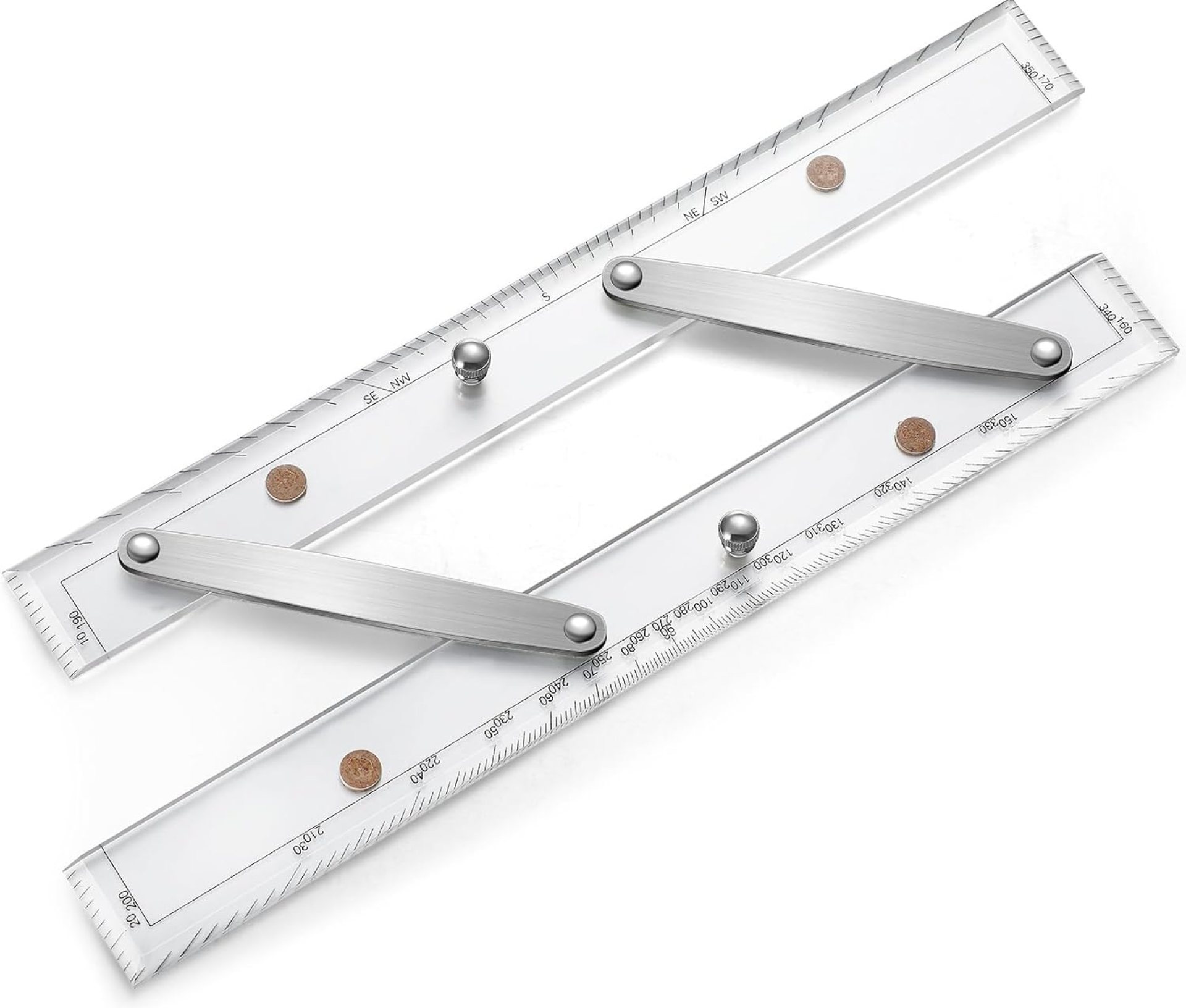 Parallel Ruler Marine Navigation Tool with Clear Scales Parallel Ruler with Brushed Aluminum Arms Nautical Charts Navigation Tools for Boat Ship Drawing(12 Inch) Parallel Ruler Marine Navigation Tool with Clear Scales Parallel Ruler with Brushed Aluminum Arms Nautical Charts Navigation Tools for Boat Ship Drawing(12 Inch)
