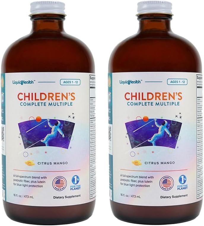 LIQUIDHEALTH Children’s Complete Liquid Multivitamin for Kids, Toddlers – Essential Vitamins, Nutrients & Minerals, Immune Support, Gut Health – Made in The USA, Vegan, Non GMO, Sugar-Free (2 Pack) LIQUIDHEALTH Children’s Complete Liquid Multivitamin for Kids, Toddlers – Essential Vitamins, Nutrients & Minerals, Immune Support, Gut Health – Made in The USA, Vegan, Non GMO, Sugar-Free (2 Pack)