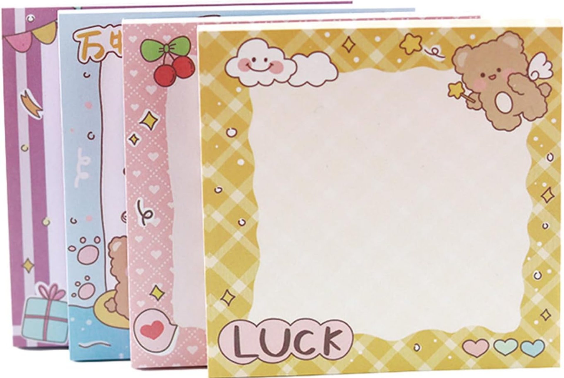 4 Pack Sticky Notes Cute Sticky Memo Pads 3x3inch Kawaii Animal Sticky Note Pad Self-Stick Notepad Stickies 50 Sheet/Pad (4Pcs Bear) 4 Pack Sticky Notes Cute Sticky Memo Pads 3x3inch Kawaii Animal Sticky Note Pad Self-Stick Notepad Stickies 50 Sheet/Pad (4Pcs Bear)
