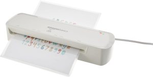 Amazon Basics 9-Inch Thermal Laminator Machine for Documents and Photos, Easy to Use for Home Office or School, White