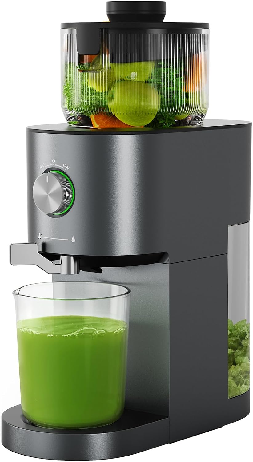 Silonn Cold Press Juicer Machines, High Juice Yield Slow Masticating Juicer with 5.4” Large Feed Chute for Whole Fruits & Vegetables, Easy Cleanup Self Feeding Juice Extractor with Reverse Function Silonn Cold Press Juicer Machines, High Juice Yield Slow Masticating Juicer with 5.4” Large Feed Chute for Whole Fruits & Vegetables, Easy Cleanup Self Feeding Juice Extractor with Reverse Function