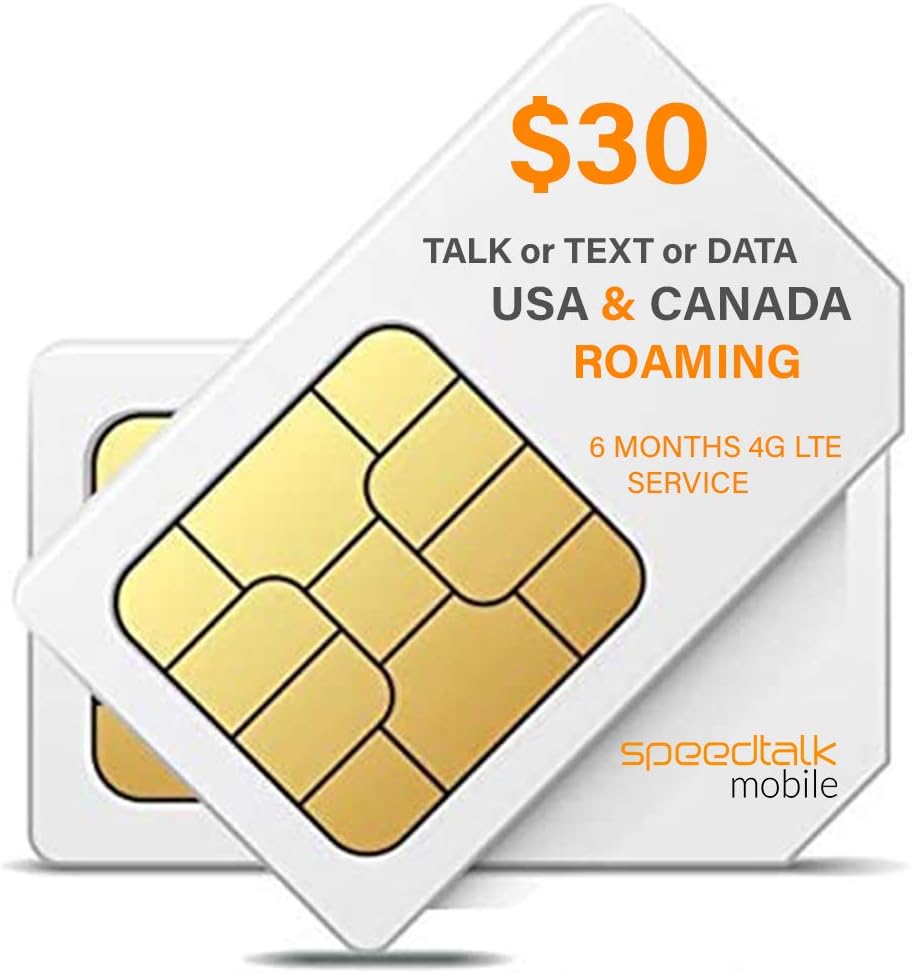 SpeedTalk Mobile SIM Card for GSM GPS Tracking Kid Child Elderly Pet SmartWatch Car Tracker Devices Locators – 6 Months Service – USA Canada & Mexico Roaming SpeedTalk Mobile SIM Card for GSM GPS Tracking Kid Child Elderly Pet SmartWatch Car Tracker Devices Locators – 6 Months Service – USA Canada & Mexico Roaming