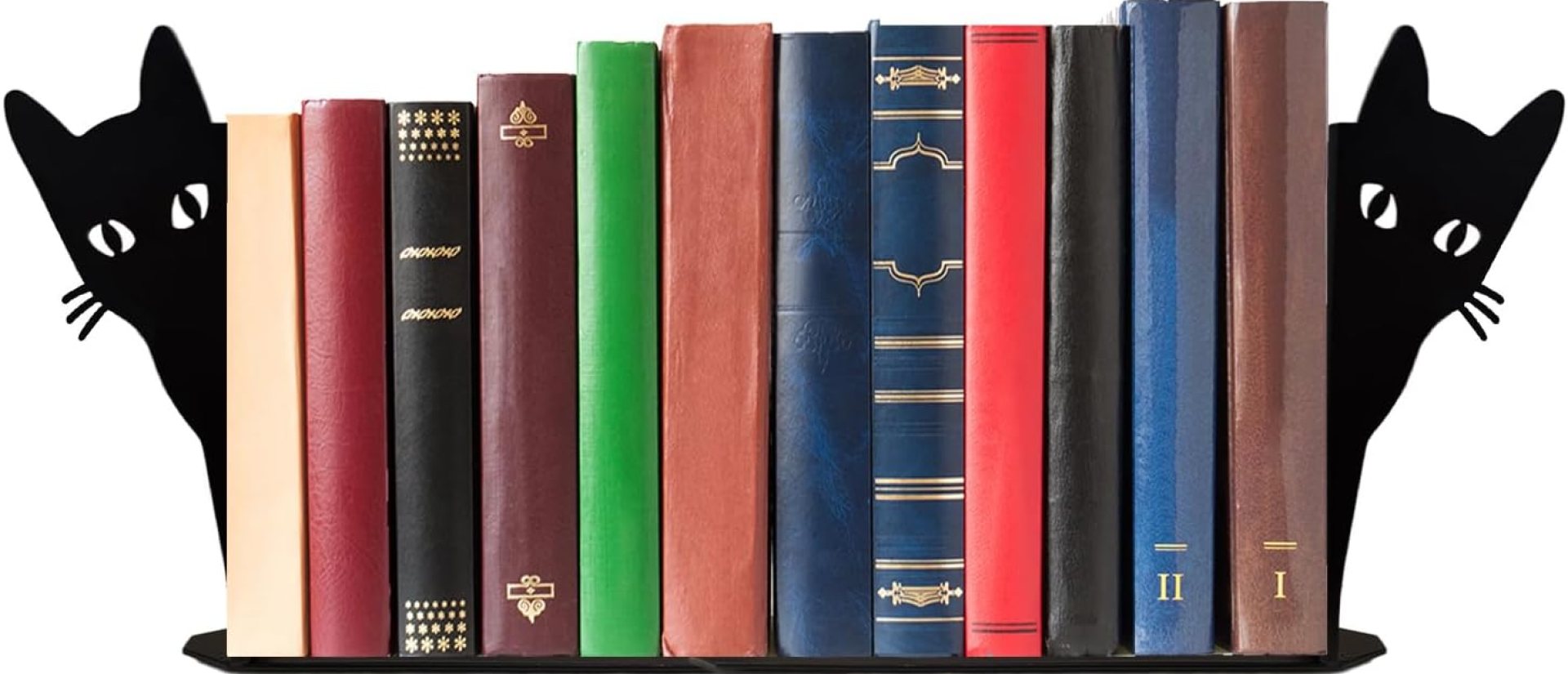 Book Ends, Black Cat Metal Bookends for Shelves Decorative with Non-Slip Bottom, Cute Bookshelf Decor, Book Ends for Shelves, Decorative Objects, Unique Bookends Book Ends, Black Cat Metal Bookends for Shelves Decorative with Non-Slip Bottom, Cute Bookshelf Decor, Book Ends for Shelves, Decorative Objects, Unique Bookends