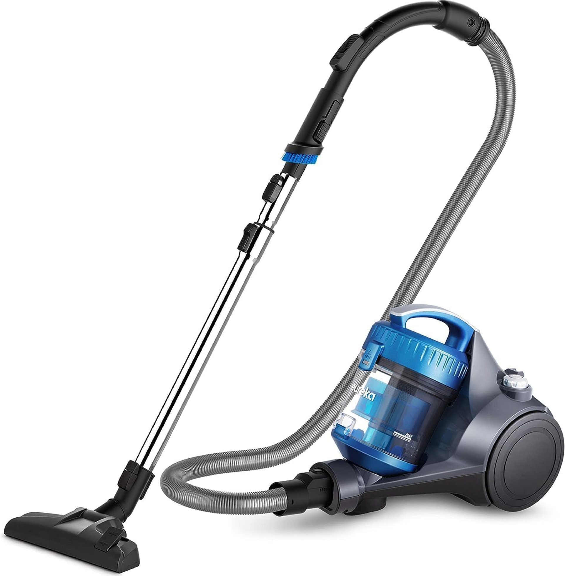 Eureka WhirlWind Bagless Canister 2.5L Vacuum Cleaner, Lightweight Vac for Carpets and Hard Floors, NEN110A, Blue Eureka WhirlWind Bagless Canister 2.5L Vacuum Cleaner, Lightweight Vac for Carpets and Hard Floors, NEN110A, Blue