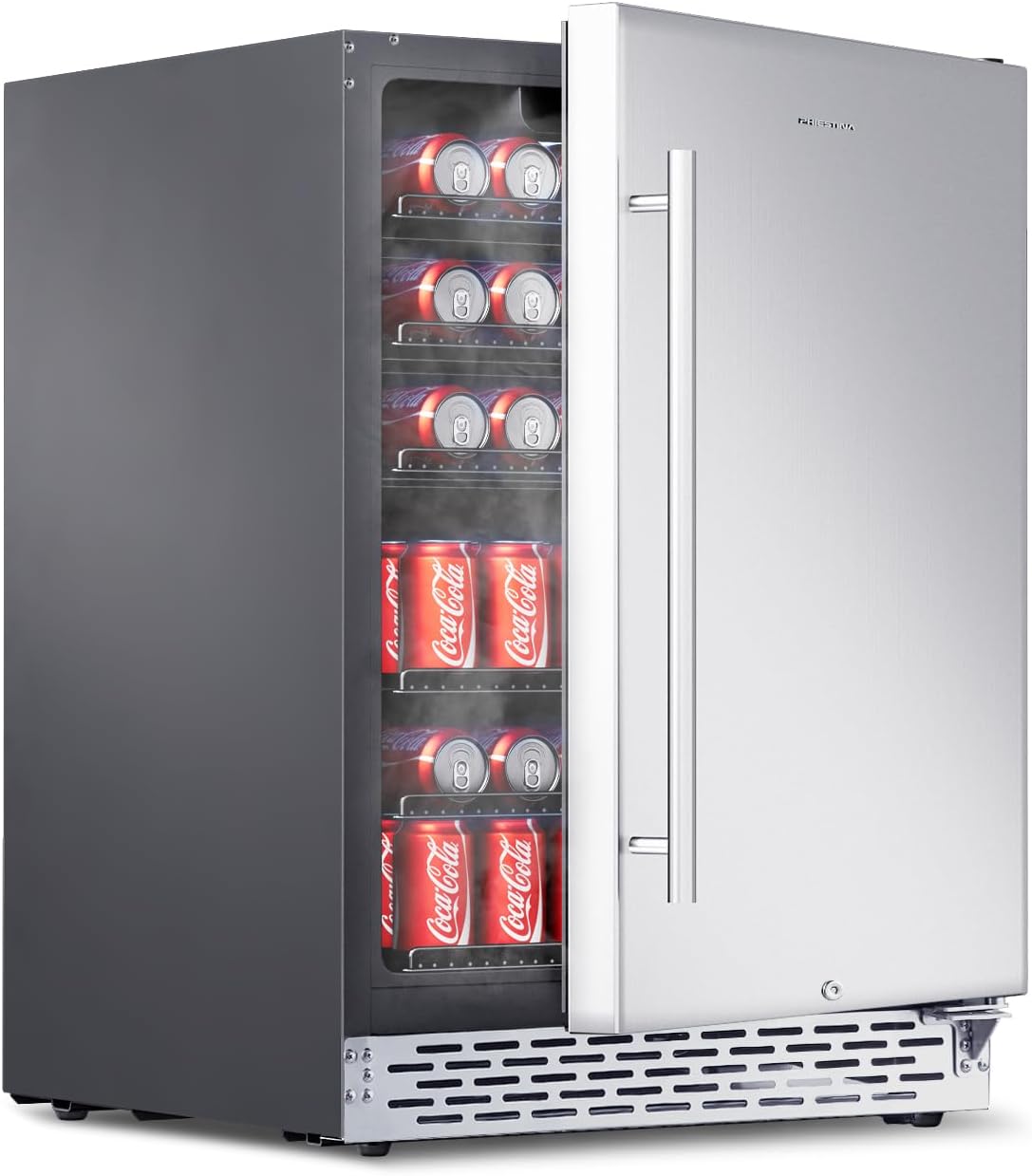 Phiestina 24 inch Indoor/Outdoor Beverage Refrigerator 175 Cans Built-in/Freestanding Beverage Fridge Cooler Lockable Stainless Steel Door Auto Defrost Quiet For Home/Commercial,6 Removable Shelves Phiestina 24 inch Indoor/Outdoor Beverage Refrigerator 175 Cans Built-in/Freestanding Beverage Fridge Cooler Lockable Stainless Steel Door Auto Defrost Quiet For Home/Commercial,6 Removable Shelves