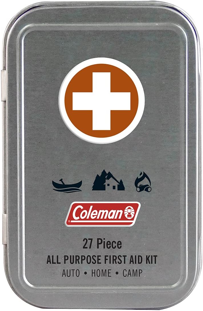 Coleman All Purpose Mini First Aid Kit, 27-Piece Assortment for Emergency Kit, Travel-Friendly, Latex-Free Bandages and More Coleman All Purpose Mini First Aid Kit, 27-Piece Assortment for Emergency Kit, Travel-Friendly, Latex-Free Bandages and More