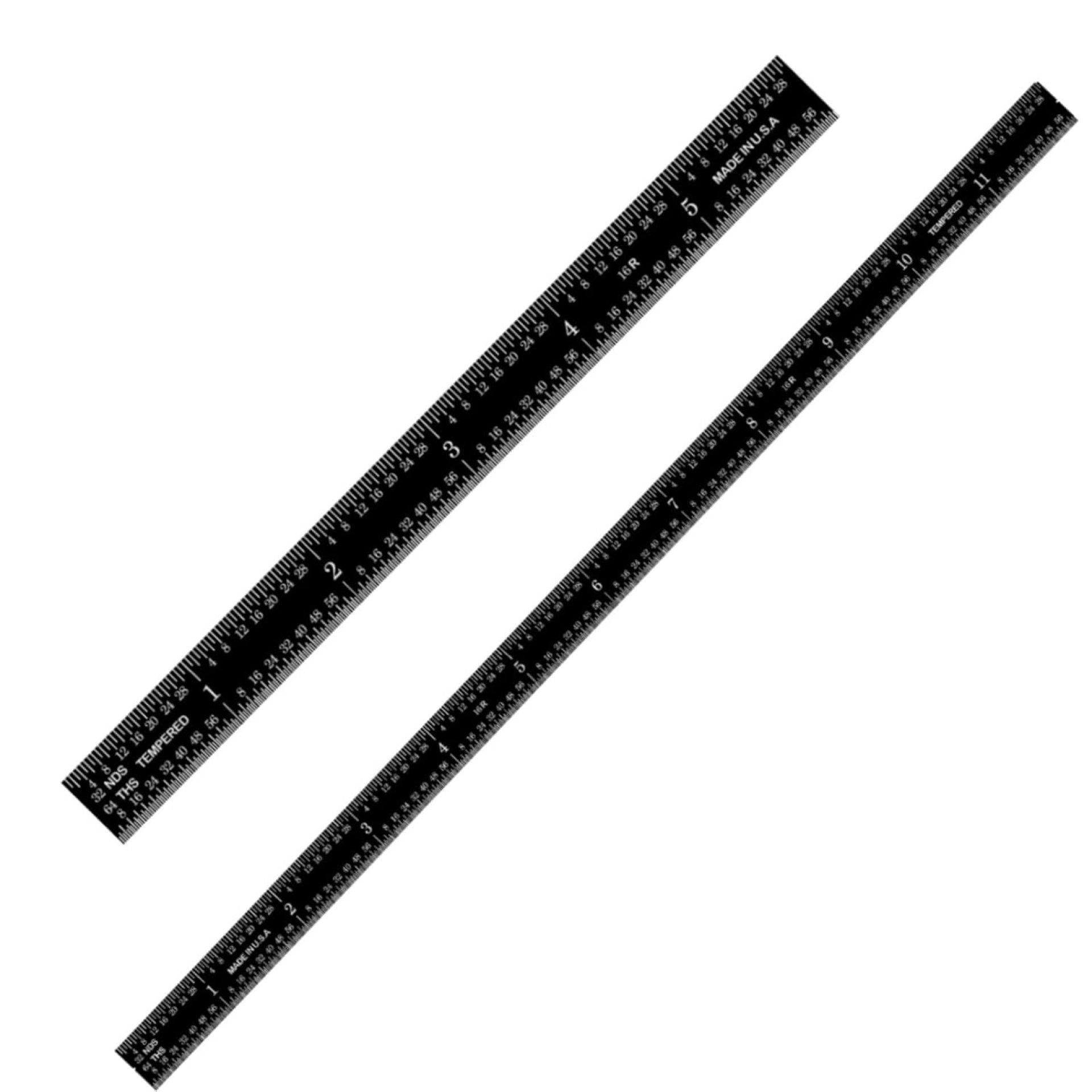 PEC Tools Stainless Steel Ruler Set(6″+12″), High-Contrast Machinist Ruler with Markings 1/32″, 1/64″, 1/50″ and 1/100″, Made in USA PEC Tools Stainless Steel Ruler Set(6″+12″), High-Contrast Machinist Ruler with Markings 1/32″, 1/64″, 1/50″ and 1/100″, Made in USA