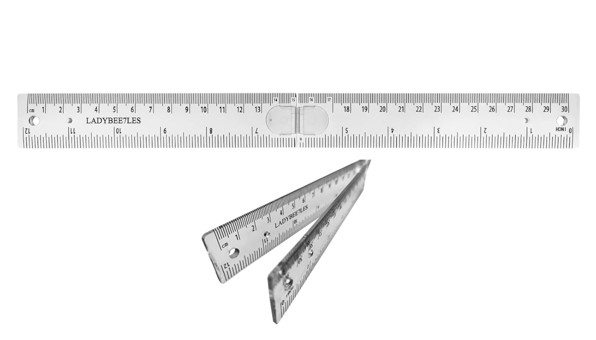 Innovative Design Folding Ruler Pack/1, unfolds to a Length of 30cm (12″), When Folded, it conveniently Reduces to a Compact Size of 15cm(6 “), Clear Ruler 12”, Portable and Easy to Carry Innovative Design Folding Ruler Pack/1, unfolds to a Length of 30cm (12″), When Folded, it conveniently Reduces to a Compact Size of 15cm(6 “), Clear Ruler 12”, Portable and Easy to Carry