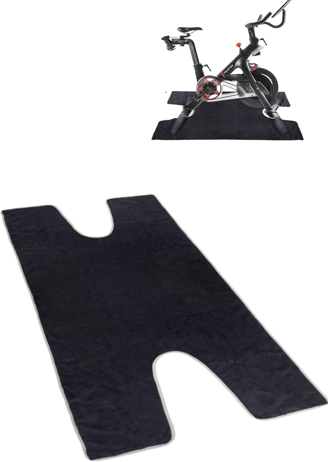 Exercise Bike Sweat Mat Towel-Anti-Slip, Super Absorbent Machine Washable – Peleton Exercise Bike Compatible – Spin Bike Accessories-, Black, Grey Exercise Bike Sweat Mat Towel-Anti-Slip, Super Absorbent Machine Washable – Peleton Exercise Bike Compatible – Spin Bike Accessories-, Black, Grey