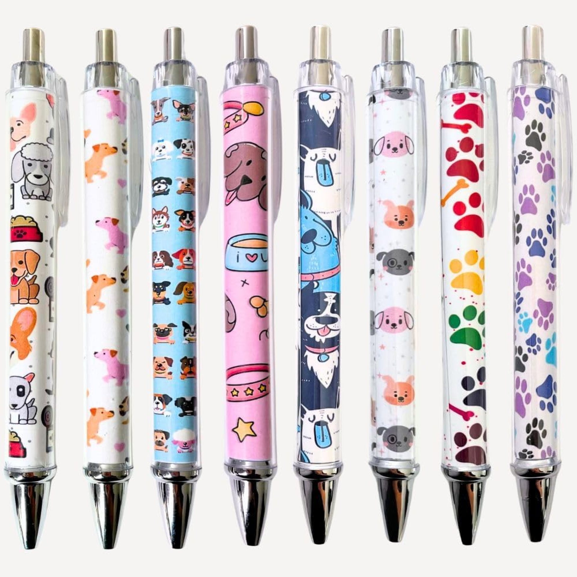 YJ PREMIUMS 8PC Dog Writing Pens Veterinary Ballpoint Ink Pen Set for Dogs Lovers Doggie People Kawaii Puppy Paw Print Vet Med School Supplies Students Stationary Animal for Men Women Themed Gifts YJ PREMIUMS 8PC Dog Writing Pens Veterinary Ballpoint Ink Pen Set for Dogs Lovers Doggie People Kawaii Puppy Paw Print Vet Med School Supplies Students Stationary Animal for Men Women Themed Gifts