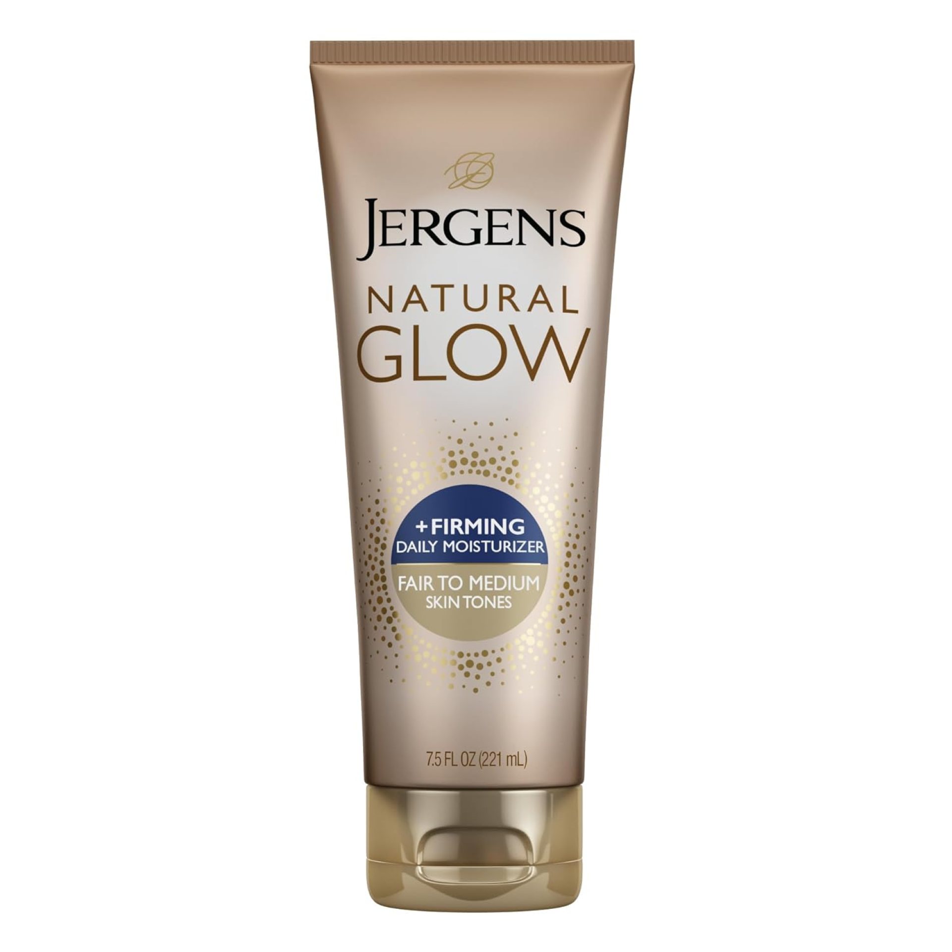 Jergens Natural Glow +Firming Self Tanner Body Lotion, Fair to Medium Skin Tone, Sunless Tanning Moisturizer with Collagen and Elastin. Helps to Visibly Reduce Cellulite, 7.5 Fl Oz Jergens Natural Glow +Firming Self Tanner Body Lotion, Fair to Medium Skin Tone, Sunless Tanning Moisturizer with Collagen and Elastin. Helps to Visibly Reduce Cellulite, 7.5 Fl Oz