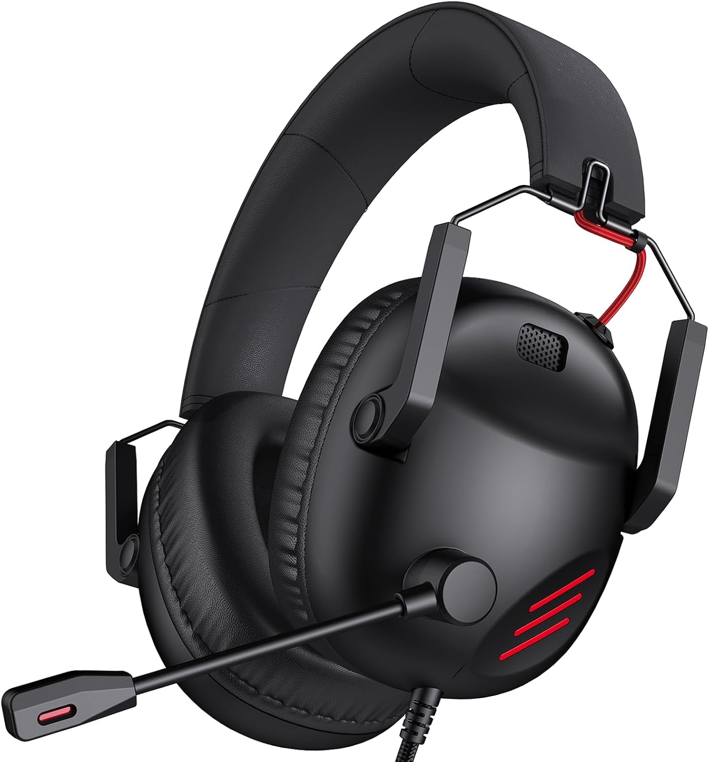 CM7007 Gaming Headset for Xbox Series X|S, Xbox, PS5, PS4, PC, Switch, Gaming Headphones with Noise Canceling Microphone, Folding Design, 50MM Dynamic Drivers, 3.5MM Audio Jack, Black Red CM7007 Gaming Headset for Xbox Series X|S, Xbox, PS5, PS4, PC, Switch, Gaming Headphones with Noise Canceling Microphone, Folding Design, 50MM Dynamic Drivers, 3.5MM Audio Jack, Black Red