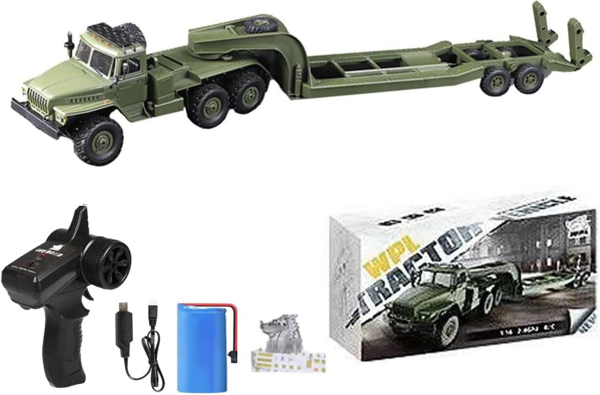 RC Semi Truck, 2.4Ghz 6WD Remote Control Army Truck Trailer, 41.3 Inch Large Size RC Car Toy, 1/16 Scale Tractor, Remote Control Electric Transport Vehicle Toy car for boy Gifts RC Semi Truck, 2.4Ghz 6WD Remote Control Army Truck Trailer, 41.3 Inch Large Size RC Car Toy, 1/16 Scale Tractor, Remote Control Electric Transport Vehicle Toy car for boy Gifts