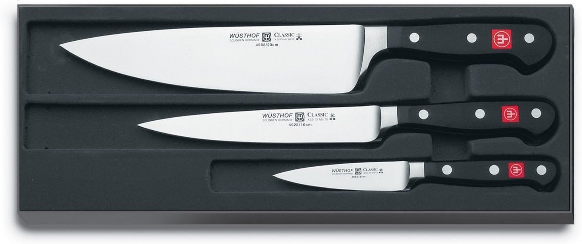 Wüsthof Classic High Carbon Steel 3 Piece Chef’s Knife Set Wüsthof Classic High Carbon Steel 3 Piece Chef’s Knife Set