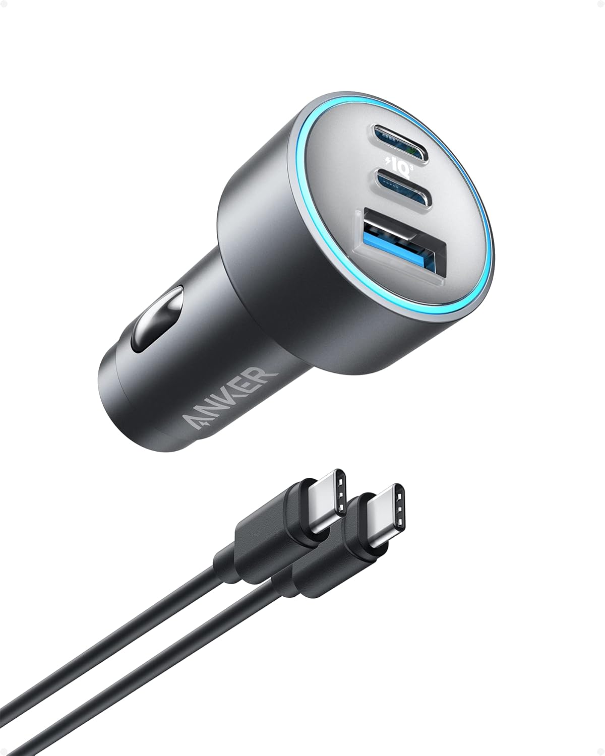 Anker USB-C Car Charger, iPhone 16 Car Charger, 67W 3-Port Compact Fast Charger, 535 Car Adapter with PIQ 3.0 for iPhone 16/15, Galaxy S23, MacBook, iPad Air, and More (USB-C to C Cable Included) Anker USB-C Car Charger, iPhone 16 Car Charger, 67W 3-Port Compact Fast Charger, 535 Car Adapter with PIQ 3.0 for iPhone 16/15, Galaxy S23, MacBook, iPad Air, and More (USB-C to C Cable Included)