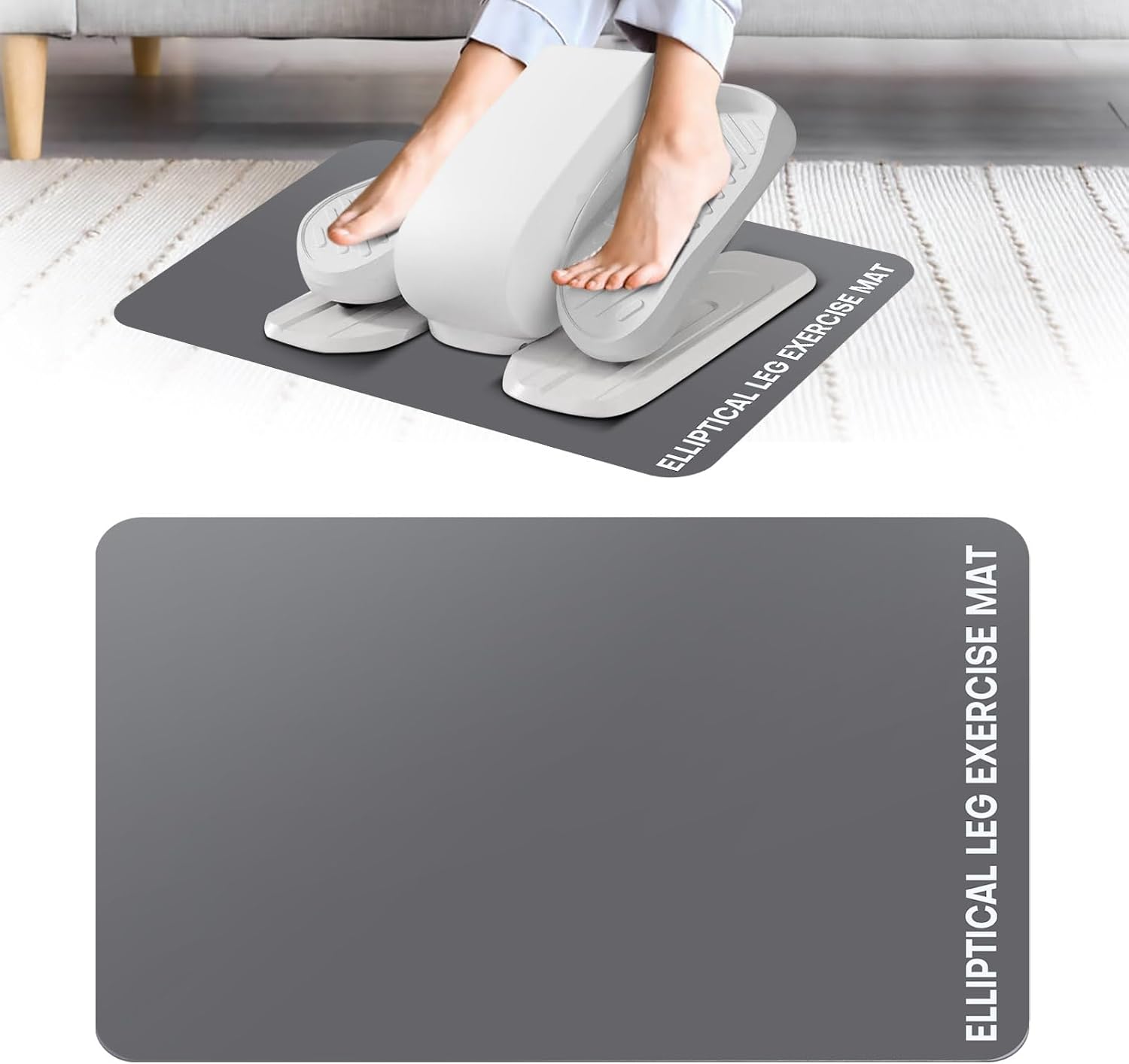 Under Desk Elliptical Mat – Non-Slip Exercise Equipment for Peloton Bike, Small Exercise Mat for Desk Workout Equipment Under Desk Elliptical Mat – Non-Slip Exercise Equipment for Peloton Bike, Small Exercise Mat for Desk Workout Equipment