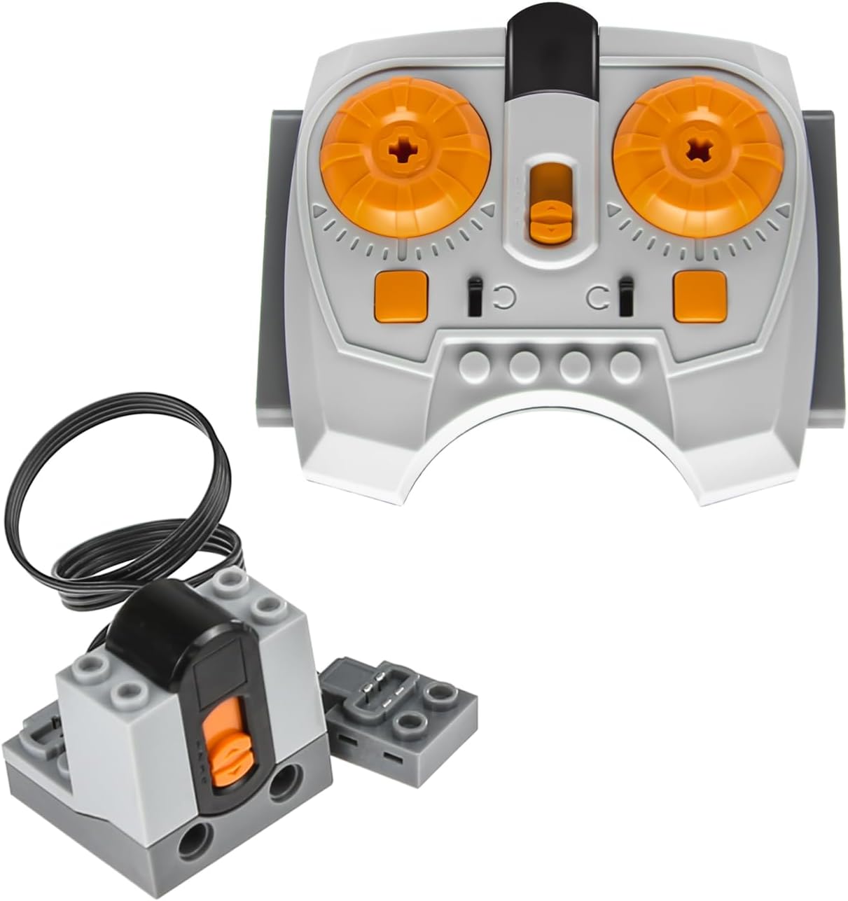 2pcs Technic-Remote-Control-Kit with Adjustable-Speed-Remote-Receiver, Compatible with Technic-Parts for STEM MOC Project Replacement-Parts 2pcs Technic-Remote-Control-Kit with Adjustable-Speed-Remote-Receiver, Compatible with Technic-Parts for STEM MOC Project Replacement-Parts