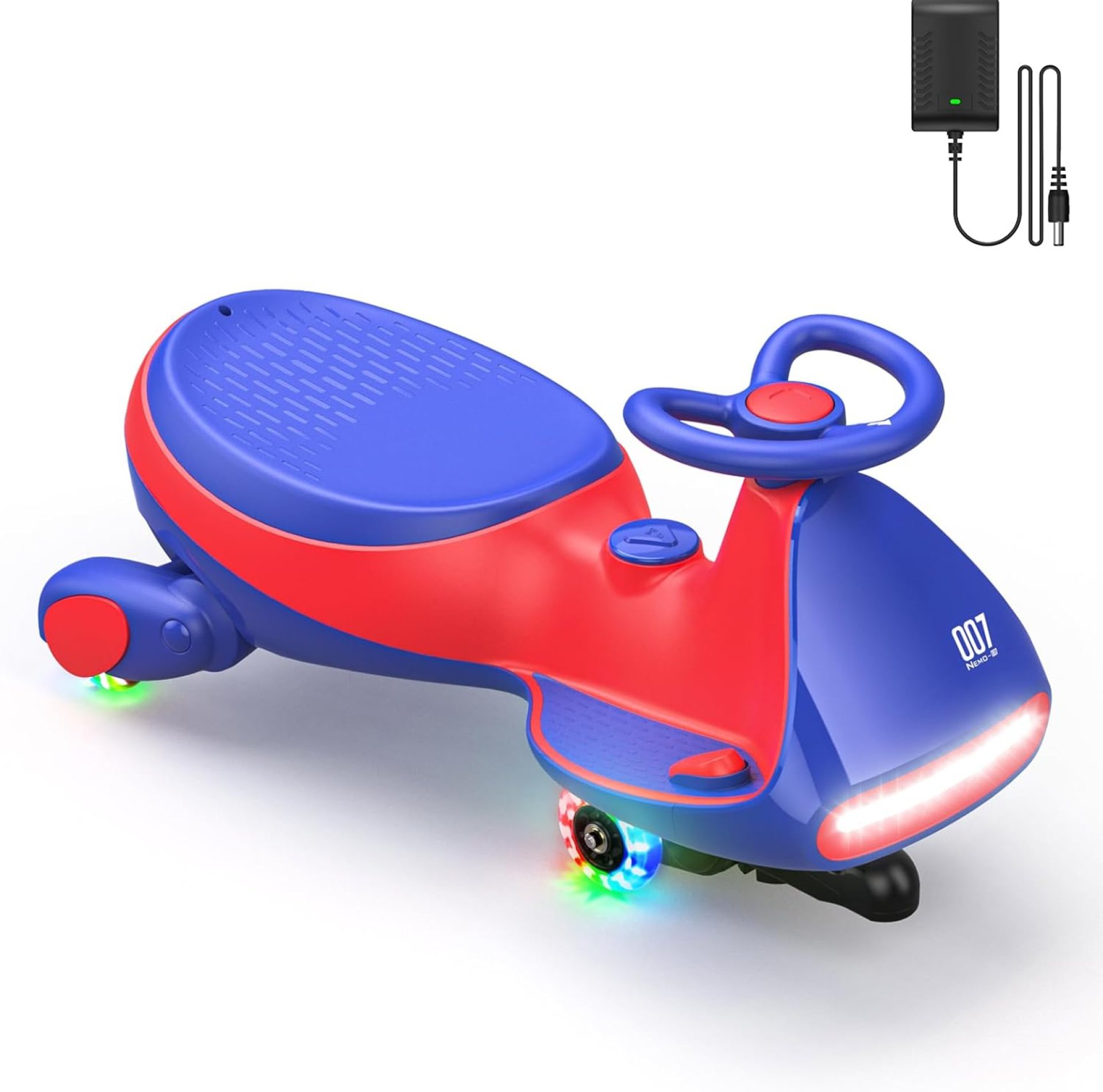 FanttikRide 12V N7 Pro Electric Wiggle Car with Pedal, Rechargeable Battery, CyberWiggle, 2 in 1 Swing Car, 2 Speed, Anti-Rollover, Flashing Wheels, Bluetooth, for Ages 3 and Up, 150 Lbs, Blue FanttikRide 12V N7 Pro Electric Wiggle Car with Pedal, Rechargeable Battery, CyberWiggle, 2 in 1 Swing Car, 2 Speed, Anti-Rollover, Flashing Wheels, Bluetooth, for Ages 3 and Up, 150 Lbs, Blue