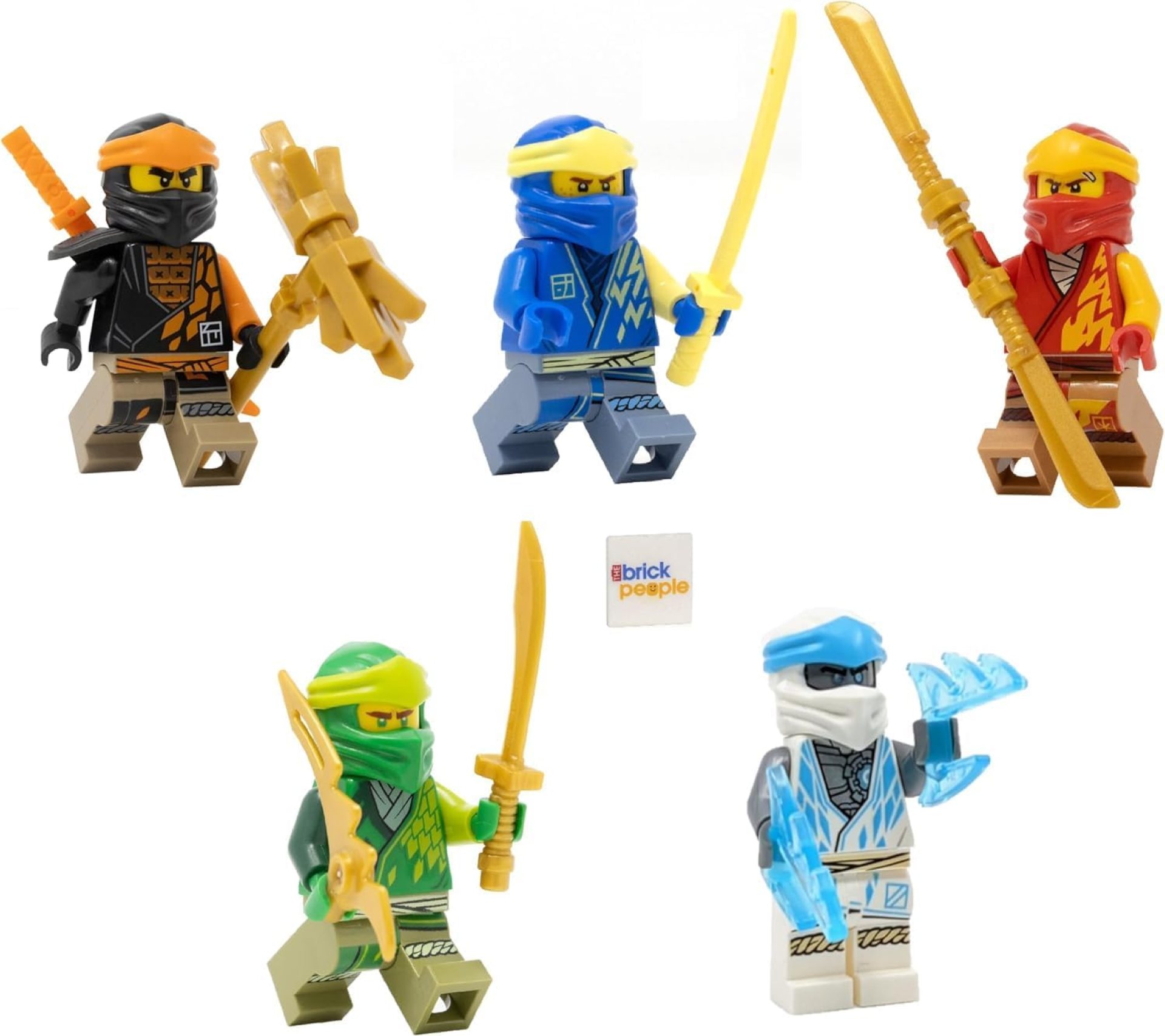 LEGO Ninjago Combo Set: 5 Core Ninja Minifgures (Jay, Cole, Zane, Lloyd and Kai) LEGO Ninjago Combo Set: 5 Core Ninja Minifgures (Jay, Cole, Zane, Lloyd and Kai)