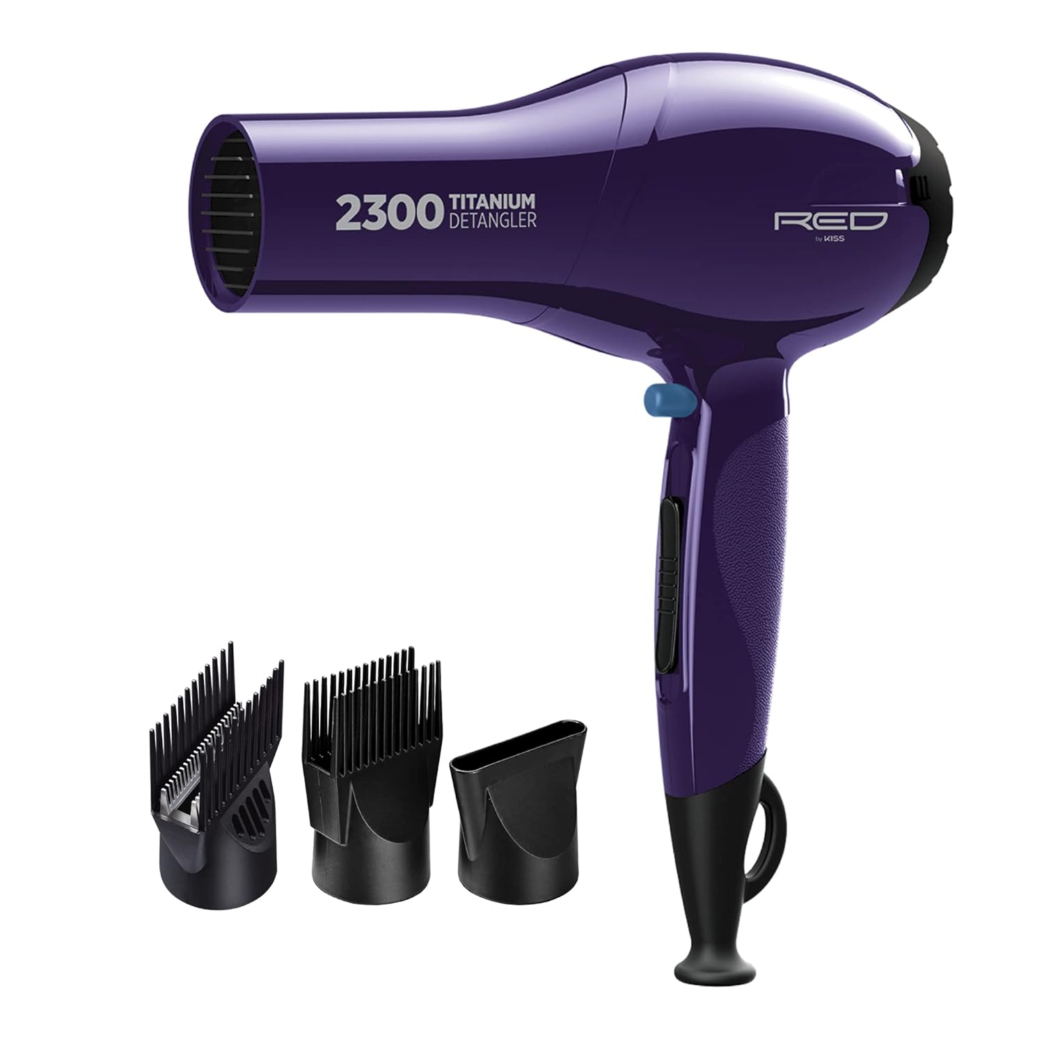 RED by Kiss Titanium 2300 Detangler Hair Dryer – Double Comb Layer Technology, 4X Faster Straightening, High Heat Resistant, Better Heat Distribution, 3 Bonus Titanium Detangler Piks, All Hair Types RED by Kiss Titanium 2300 Detangler Hair Dryer – Double Comb Layer Technology, 4X Faster Straightening, High Heat Resistant, Better Heat Distribution, 3 Bonus Titanium Detangler Piks, All Hair Types