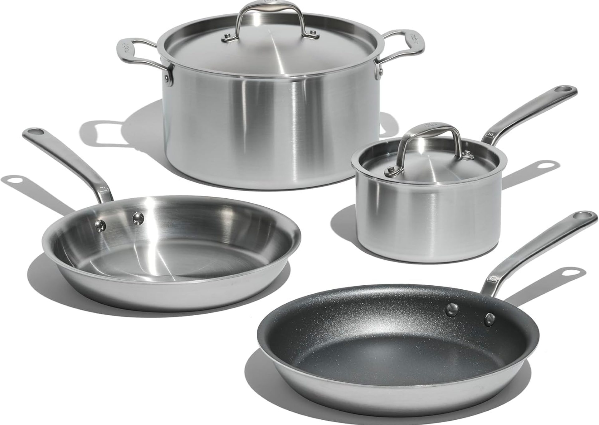 Made In Cookware – 6 Pc Stainless Steel Cookware Set – 5 ply Clad – Includes Frying Pans, Saucepan, and Stock Pot – Professional Grade – Crafted in Italy – Induction Compatible Made In Cookware – 6 Pc Stainless Steel Cookware Set – 5 ply Clad – Includes Frying Pans, Saucepan, and Stock Pot – Professional Grade – Crafted in Italy – Induction Compatible