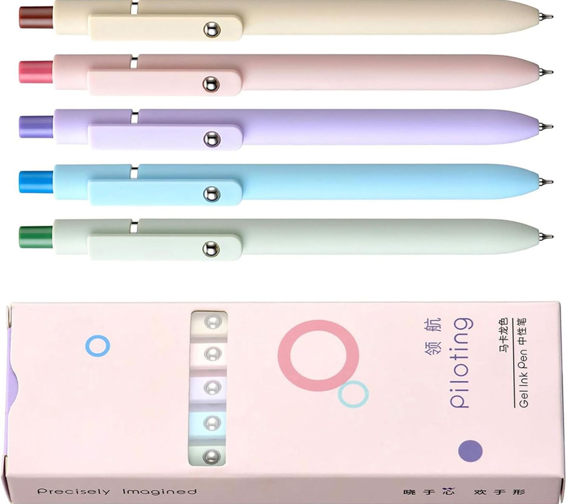 5 Pieces Retractable Gel Pen Quick Drying Journaling 0.5mm Tip Writing Journaling Ballpoint Pen for Smooth Writing 5 Pieces Retractable Gel Pen Quick Drying Journaling 0.5mm Tip Writing Journaling Ballpoint Pen for Smooth Writing