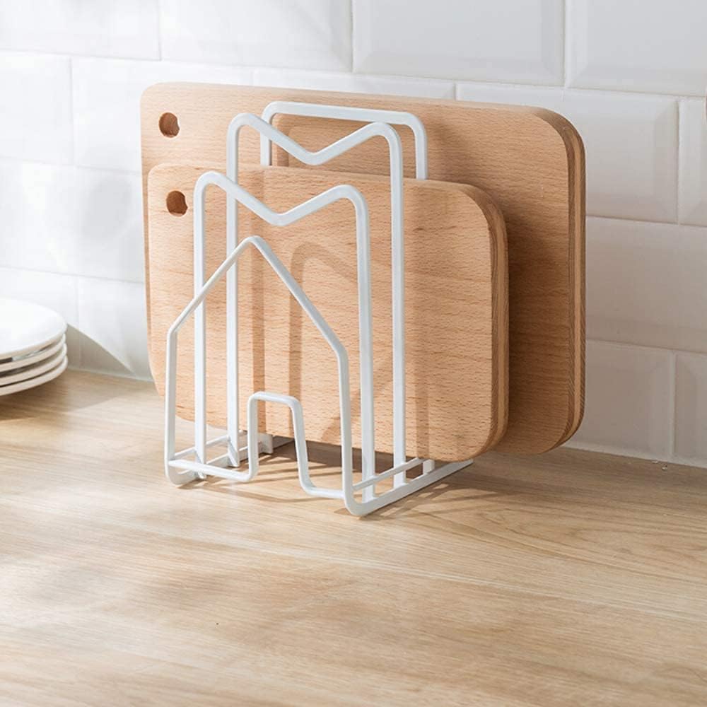 SUNFCON Cutting Board Rack Chopping Board Organizer Pot Pan Lids Holder Thin Bakeware Baking Tray Drying Display Stand Kitchen Countertop Cupboards Cabinet Office Sturdy Metal 4.92×5.7×8.47 in.White SUNFCON Cutting Board Rack Chopping Board Organizer Pot Pan Lids Holder Thin Bakeware Baking Tray Drying Display Stand Kitchen Countertop Cupboards Cabinet Office Sturdy Metal 4.92×5.7×8.47 in.White