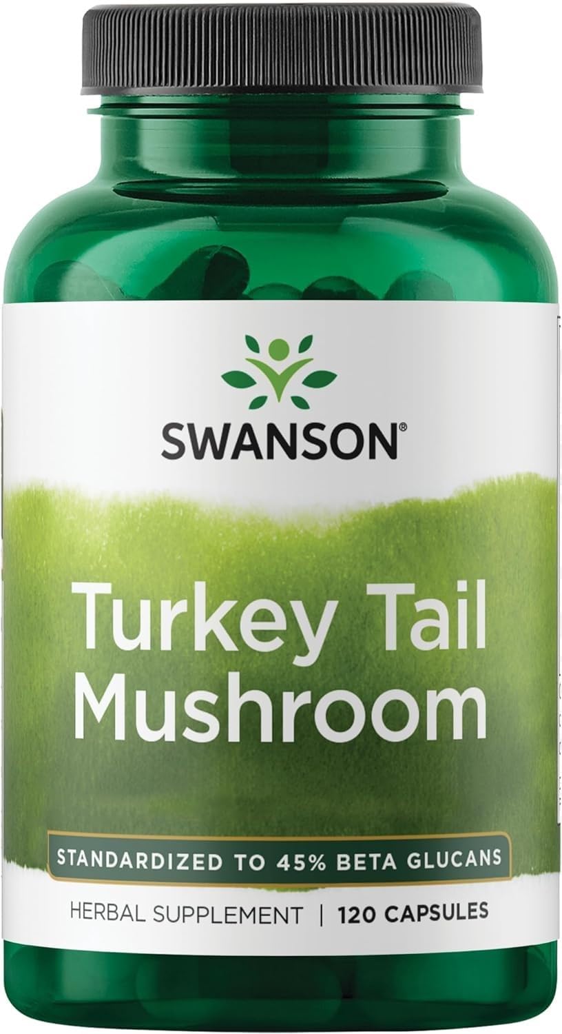 Swanson Turkey Tail Mushroom – Herbal Supplement Promoting Immune System & Cellular Health – Natural Formula Promoting Liver Function & Defense – (120 Capsules, 500 mg) Swanson Turkey Tail Mushroom – Herbal Supplement Promoting Immune System & Cellular Health – Natural Formula Promoting Liver Function & Defense – (120 Capsules, 500 mg)
