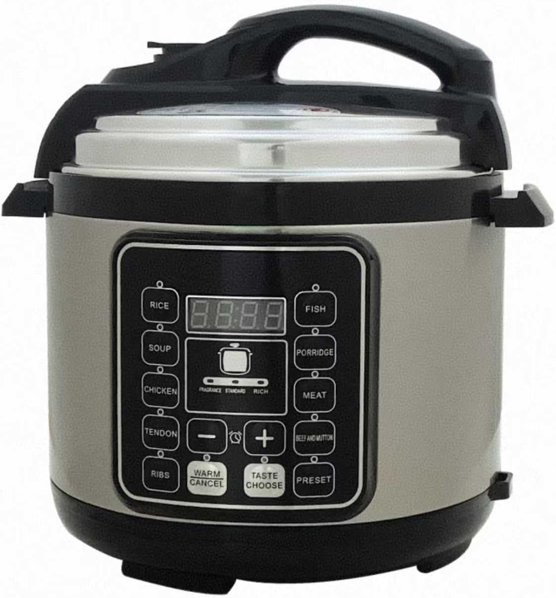12 In 1 Electric Pressure Cooker With 24-Hour Reservation Function, Slow Cooker, Rice Cooker, Wok, Cake, Yogurt, Etc., 6 L, Stainless Steel/Black. 12 In 1 Electric Pressure Cooker With 24-Hour Reservation Function, Slow Cooker, Rice Cooker, Wok, Cake, Yogurt, Etc., 6 L, Stainless Steel/Black.