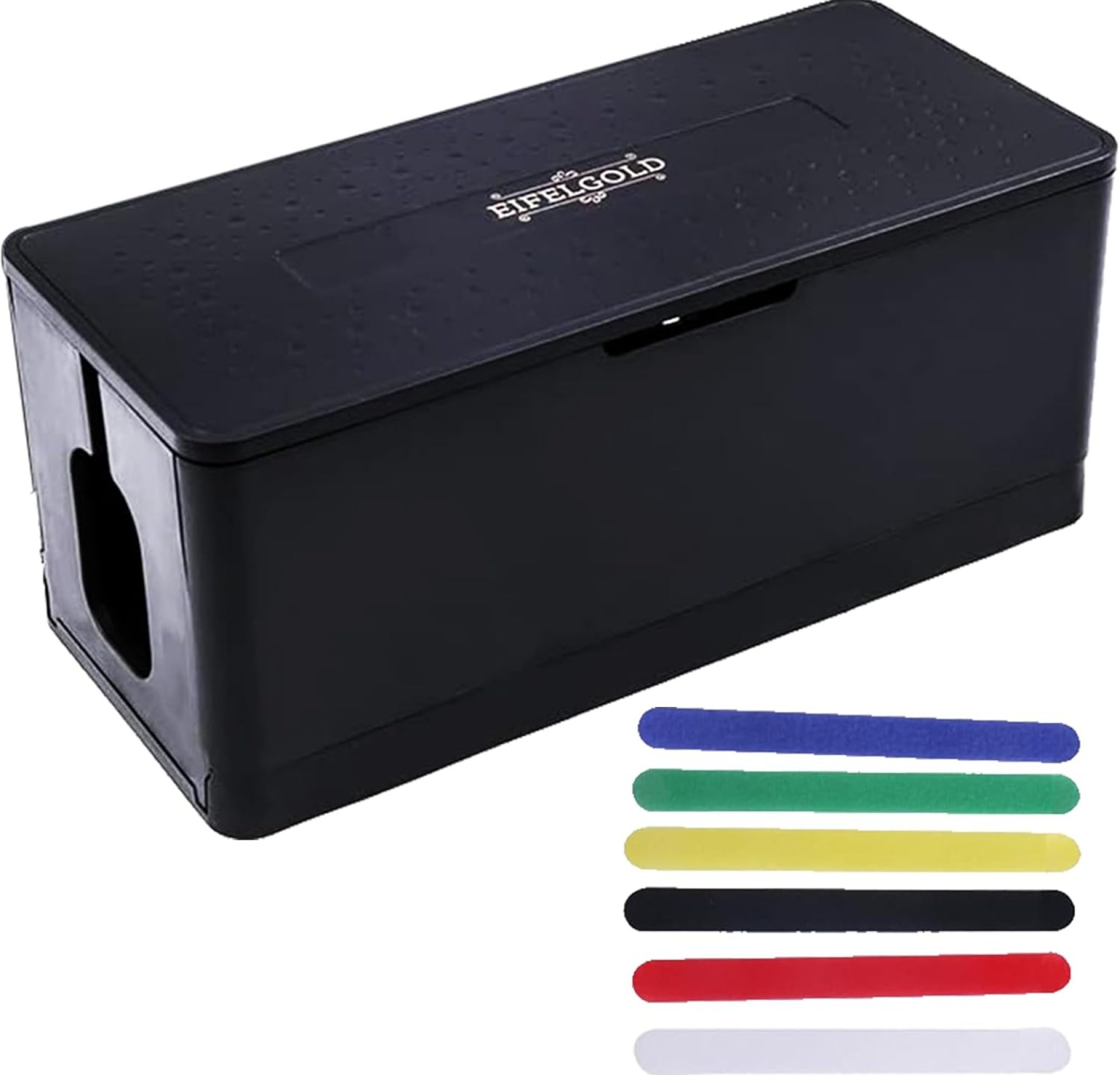 Foldable Large Cable Management Box, Cable Hider Box, Cord Keeper Box in Strong ABS Material, Cord Concealer Box, 1 Piece Black Foldable Large Cable Management Box, Cable Hider Box, Cord Keeper Box in Strong ABS Material, Cord Concealer Box, 1 Piece Black