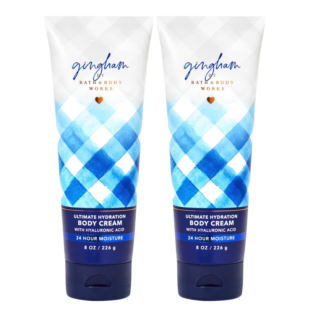 Bath and Body Works Gingham Body Cream Ultimate Hydration Gift Set For Women 2 Pack 8 Oz. (Gingham) Bath and Body Works Gingham Body Cream Ultimate Hydration Gift Set For Women 2 Pack 8 Oz. (Gingham)