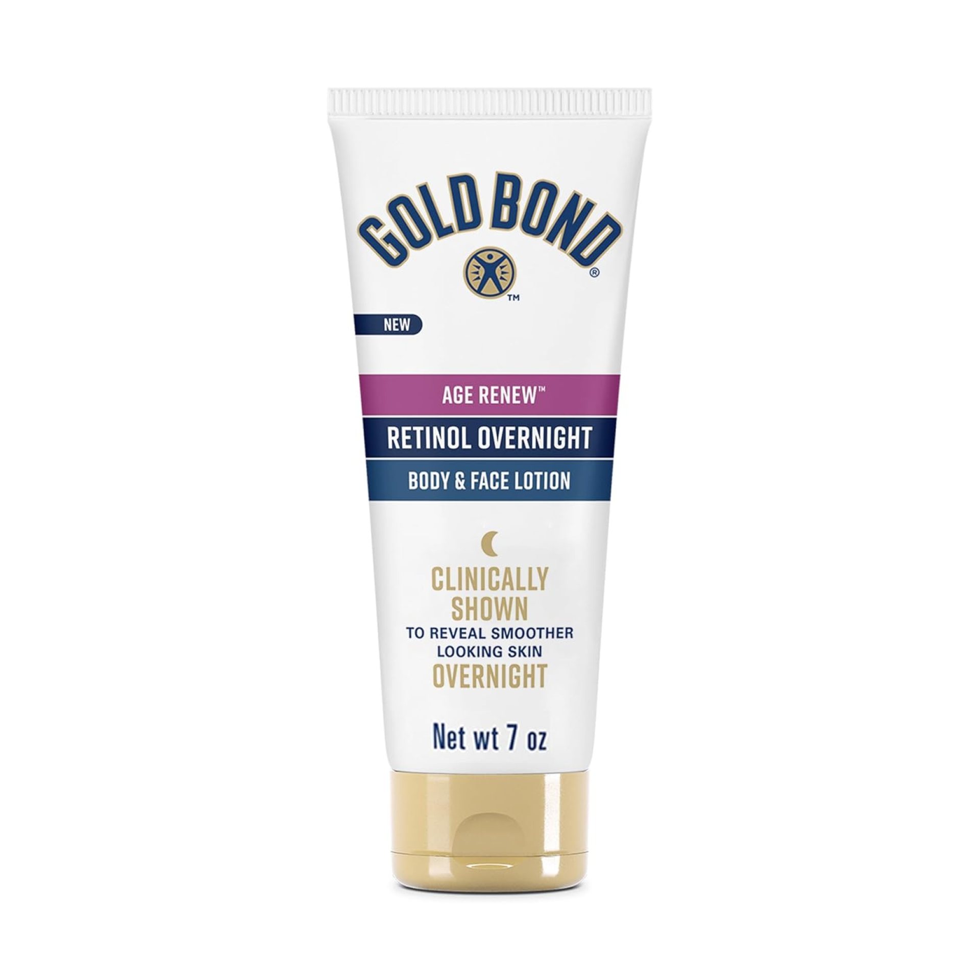 Gold Bond Age Renew Retinol Overnight Body & Face Lotion, With Retinol & Peptide Complex, for Dry Skin, 7 oz. Gold Bond Age Renew Retinol Overnight Body & Face Lotion, With Retinol & Peptide Complex, for Dry Skin, 7 oz.