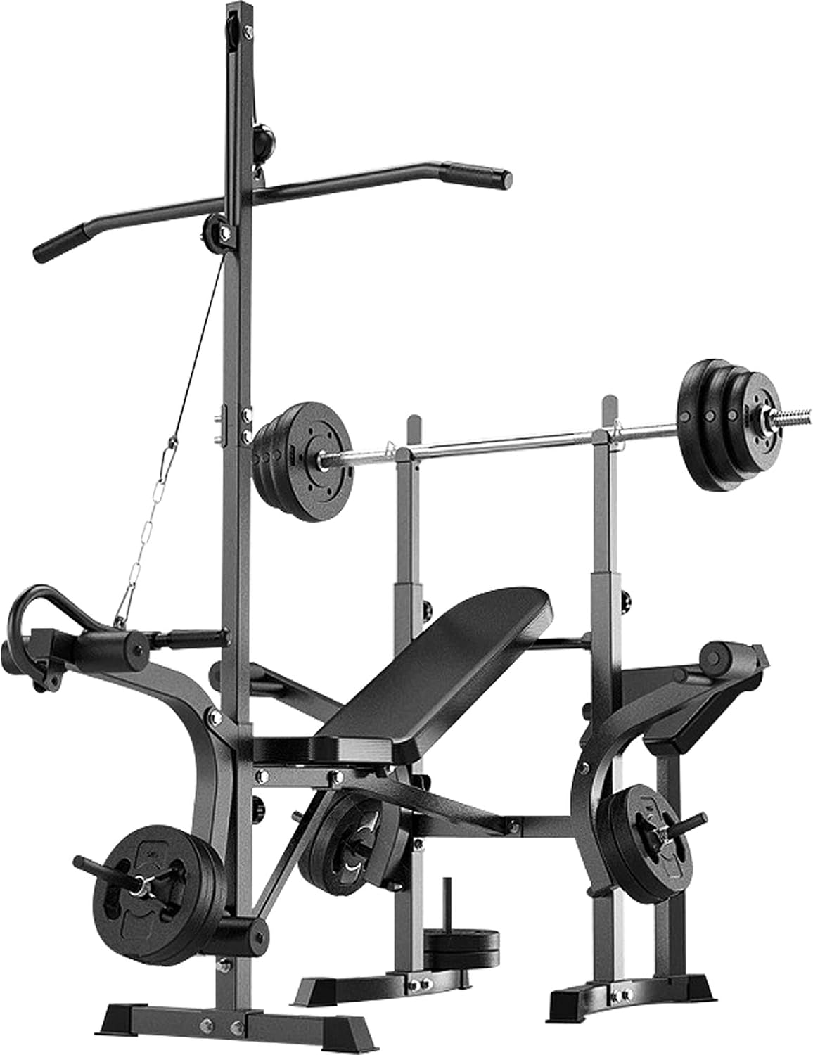 Rigel 600lbs 6 in 1 Adjustable Olympic Weight Bench Set with Leg Extension and Leg Curl Multi-Function Bench Press Set for Full Body Workout Rigel 600lbs 6 in 1 Adjustable Olympic Weight Bench Set with Leg Extension and Leg Curl Multi-Function Bench Press Set for Full Body Workout