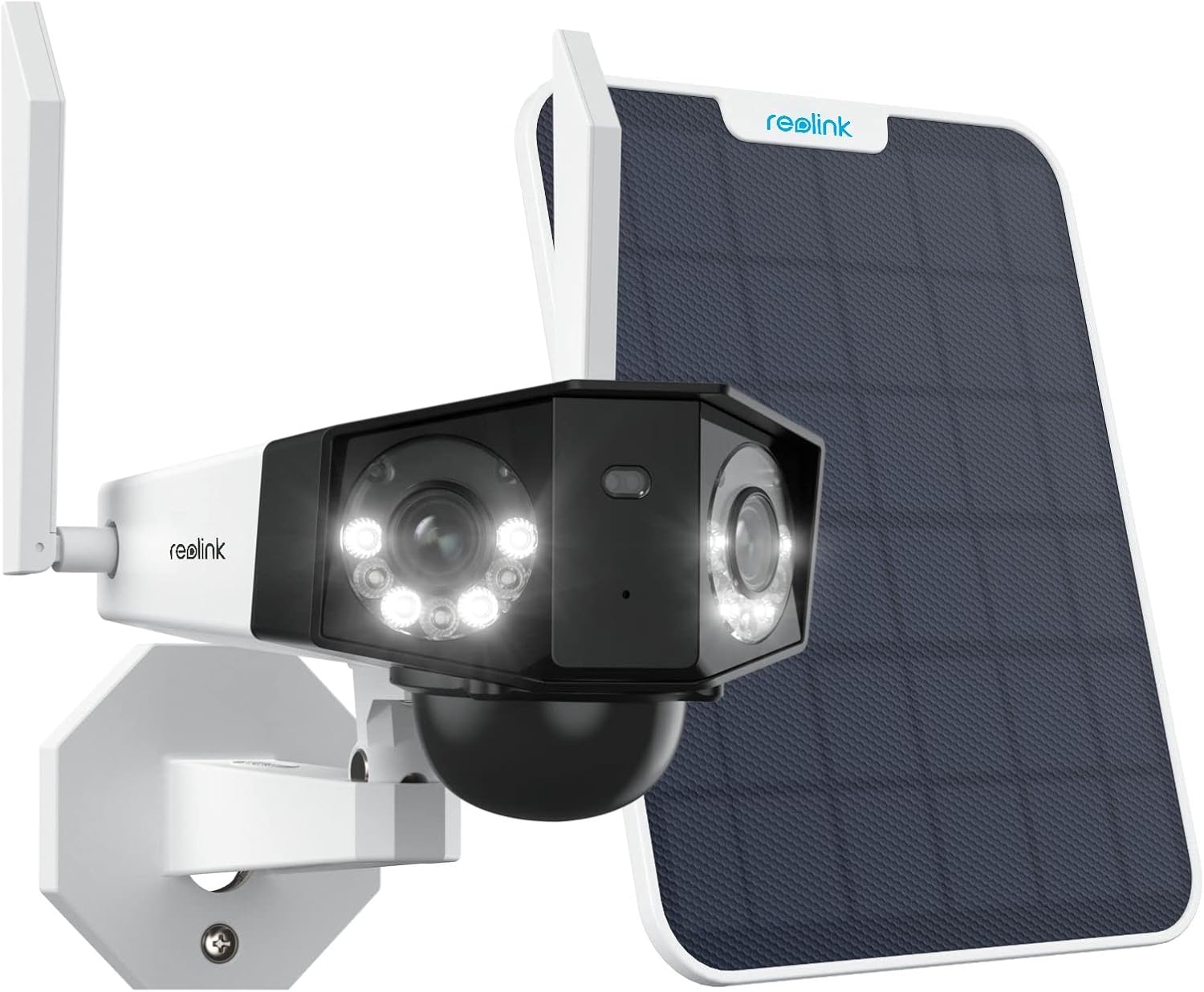 REOLINK 4K 8MP Dual-Lens Solar Security Camera Wireless Outdoor, 180° View for Home Surveillance, 2.4G/5GHz WiFi, Spotlight Color Night Vision, Human/Car/Pet Detection, No Extra Fee, Duo 2+Solar Panel REOLINK 4K 8MP Dual-Lens Solar Security Camera Wireless Outdoor, 180° View for Home Surveillance, 2.4G/5GHz WiFi, Spotlight Color Night Vision, Human/Car/Pet Detection, No Extra Fee, Duo 2+Solar Panel