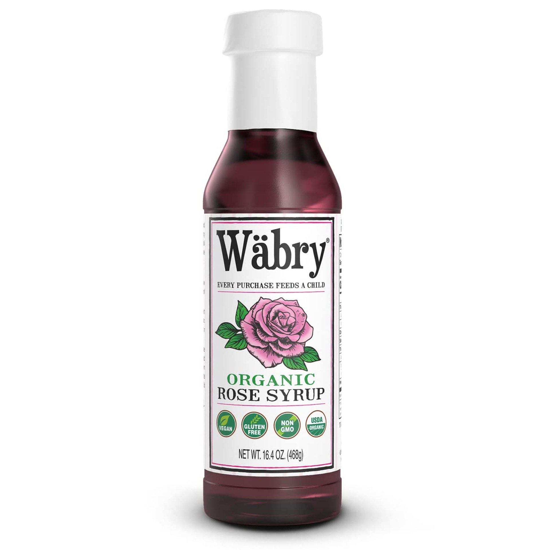 Wäbry Organic Rose Syrup – 16.4oz (468g), Natural Coffee Syrup, Perfect for Lattes, Tea, Shaved Ice and Soda, Vegan Friendly, Non-GMO, Dye-Free Snow Cone Syrup – BPA-Free Plastic Bottle Wäbry Organic Rose Syrup – 16.4oz (468g), Natural Coffee Syrup, Perfect for Lattes, Tea, Shaved Ice and Soda, Vegan Friendly, Non-GMO, Dye-Free Snow Cone Syrup – BPA-Free Plastic Bottle