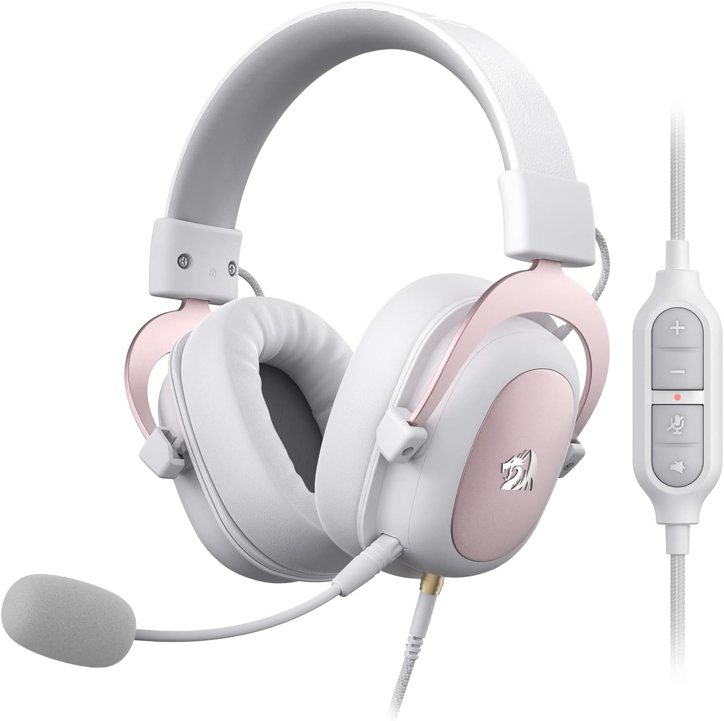 Redragon H510 Zeus White Wired Gaming Headset – 7.1 Surround Sound – Memory Foam Ear Pads – 53MM Drivers – Detachable Microphone – Multi Platforms for PC, PS4/3 & Xbox One/Series X, NS Redragon H510 Zeus White Wired Gaming Headset – 7.1 Surround Sound – Memory Foam Ear Pads – 53MM Drivers – Detachable Microphone – Multi Platforms for PC, PS4/3 & Xbox One/Series X, NS