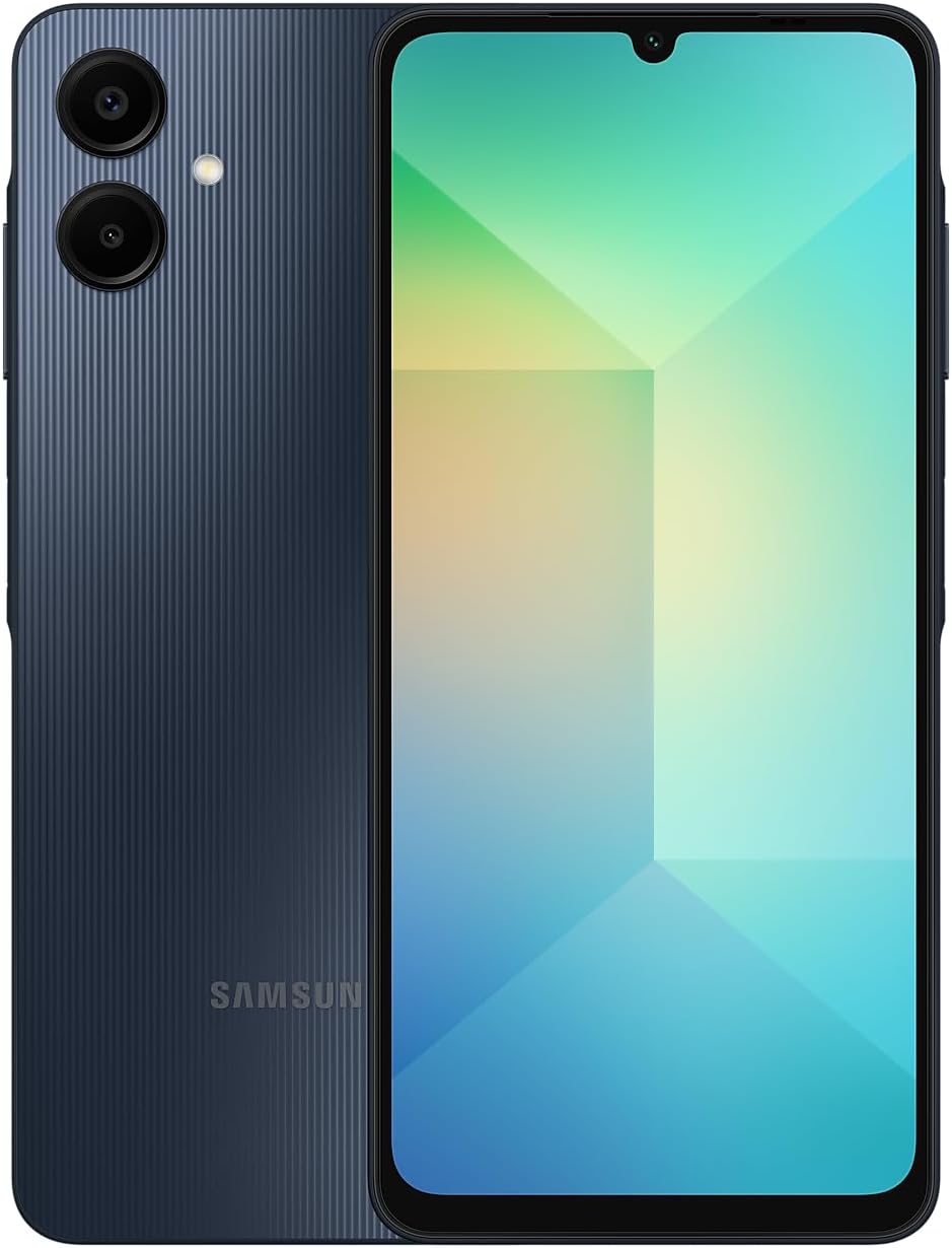 SAMSUNG Galaxy A06 4G LTE (64GB + 4GB) Latin Version SM-A065M/DS Factory Unlocked 6.7″ Dual Sim 50MP Dual Cam (Case Bundle) – (Black) SAMSUNG Galaxy A06 4G LTE (64GB + 4GB) Latin Version SM-A065M/DS Factory Unlocked 6.7″ Dual Sim 50MP Dual Cam (Case Bundle) – (Black)