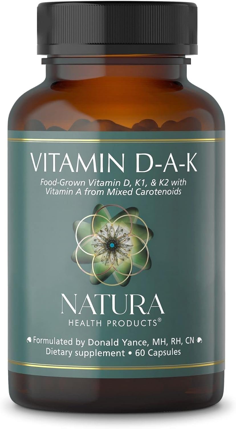 Natura Health Products Vitamin D-A-K Supplement – Supports Healthy Bone, Heart and Vision Function, Featuring Vitamins D3 5000 IU, A 1000 IU, K2 50 mcg, K1 550 mcg, Bioavailable (60 Capsules) Natura Health Products Vitamin D-A-K Supplement – Supports Healthy Bone, Heart and Vision Function, Featuring Vitamins D3 5000 IU, A 1000 IU, K2 50 mcg, K1 550 mcg, Bioavailable (60 Capsules)