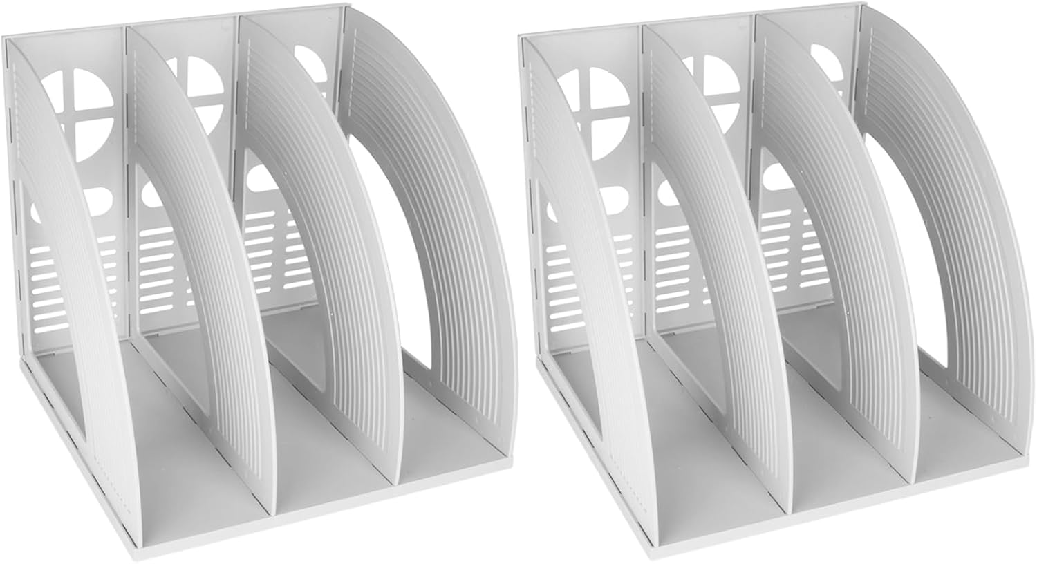SAYEEC 2Pcs Magazine Holder Plastic File Sorter Binder Holder for Desk Folder Organizer Stand Book Shelf Dividers Vertical Filling Storage Rack Desktop Bookshelf Display Box for Office School (Grey) SAYEEC 2Pcs Magazine Holder Plastic File Sorter Binder Holder for Desk Folder Organizer Stand Book Shelf Dividers Vertical Filling Storage Rack Desktop Bookshelf Display Box for Office School (Grey)