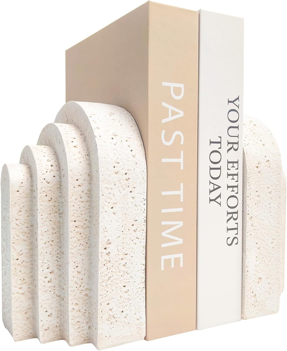 Heavy Duty Book Ends for Shelves, Decorative Book Stopper for Shelves, Resin Decor Bookends for Heavy Books, Modern Home Decor Aesthetic Bookend Aesthetically Pleasing Layered Arch Design, Set of 2 Heavy Duty Book Ends for Shelves, Decorative Book Stopper for Shelves, Resin Decor Bookends for Heavy Books, Modern Home Decor Aesthetic Bookend Aesthetically Pleasing Layered Arch Design, Set of 2