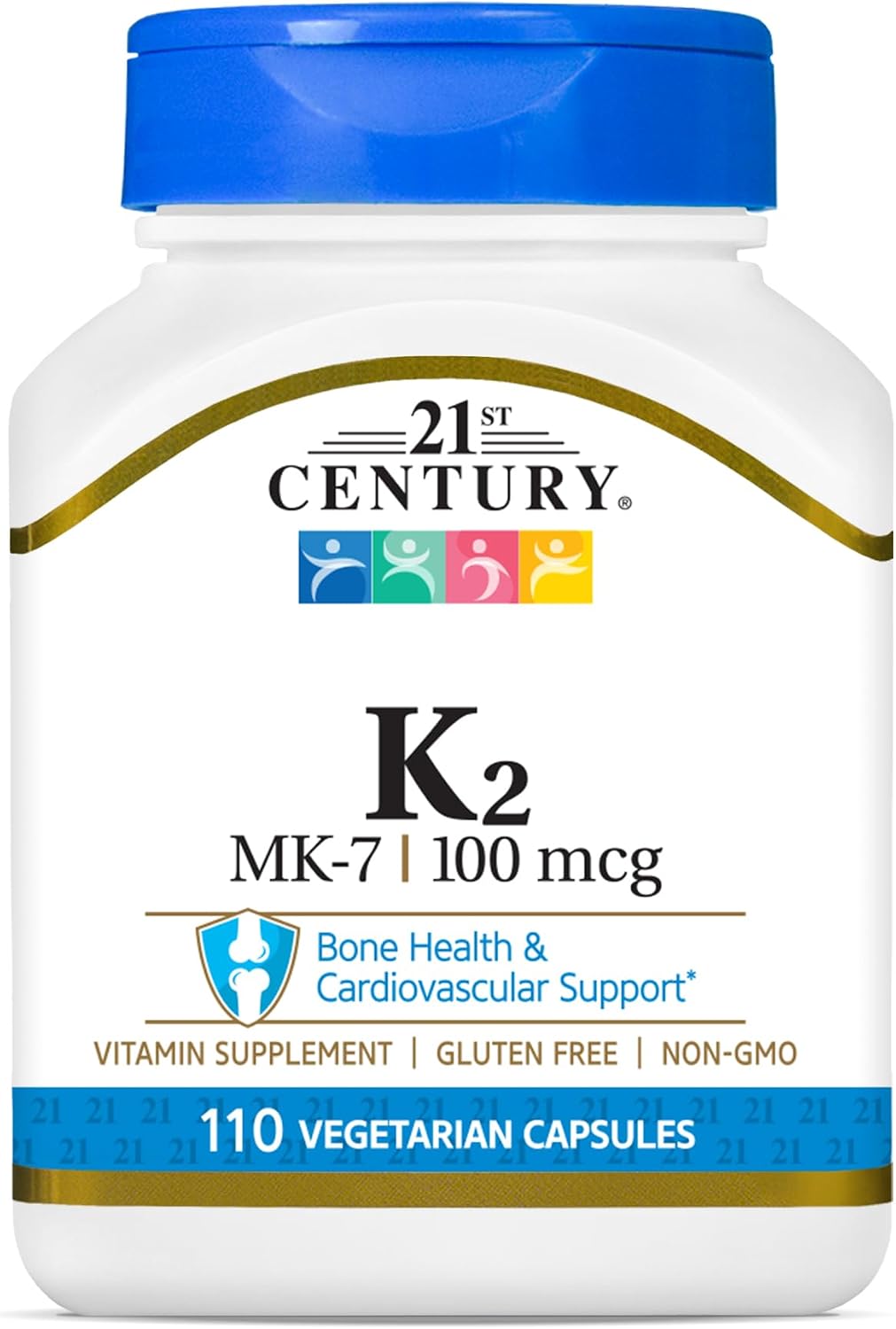 21st Century Healthcare Vitamin K2 (MK-7) 100 mg Vegetarian Capsules, 110 Count 21st Century Healthcare Vitamin K2 (MK-7) 100 mg Vegetarian Capsules, 110 Count