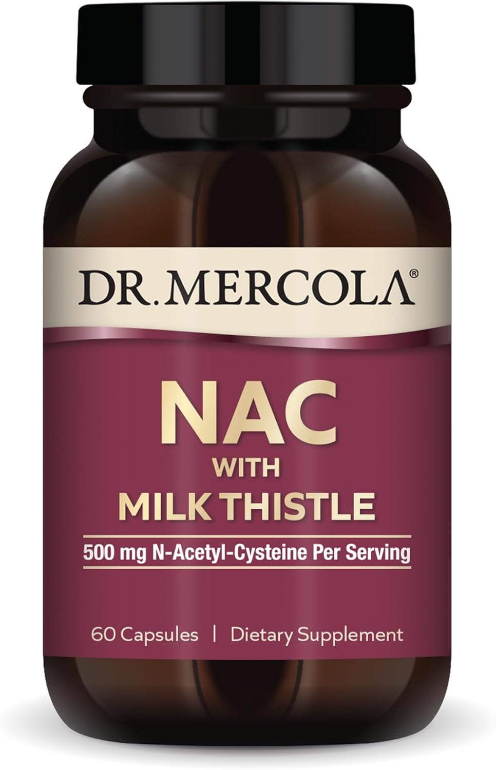 Dr. Mercola NAC with Milk Thistle – with Antioxidants – Supports Normal Detoxification Processes – 500 mg N-Acetyl-Cysteine per Serving – Non-GMO, Gluten-Free & Soy Free – 60 Capsules (30 Servings) Dr. Mercola NAC with Milk Thistle – with Antioxidants – Supports Normal Detoxification Processes – 500 mg N-Acetyl-Cysteine per Serving – Non-GMO, Gluten-Free & Soy Free – 60 Capsules (30 Servings)